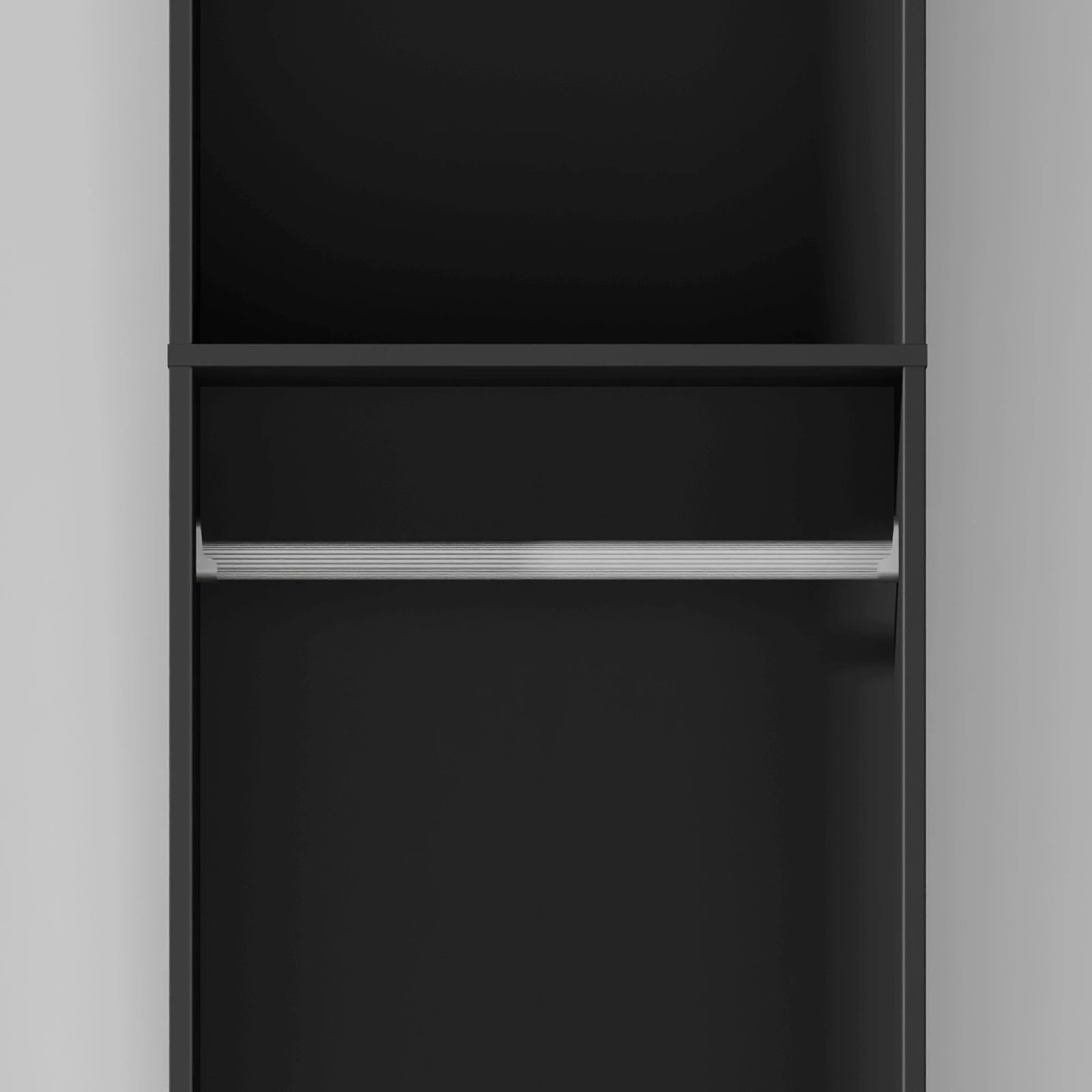 6 Alfordson Wardrobe 2 Drawers Clothes Storage Cabinet Hanging Rod - Black, 6 of 10