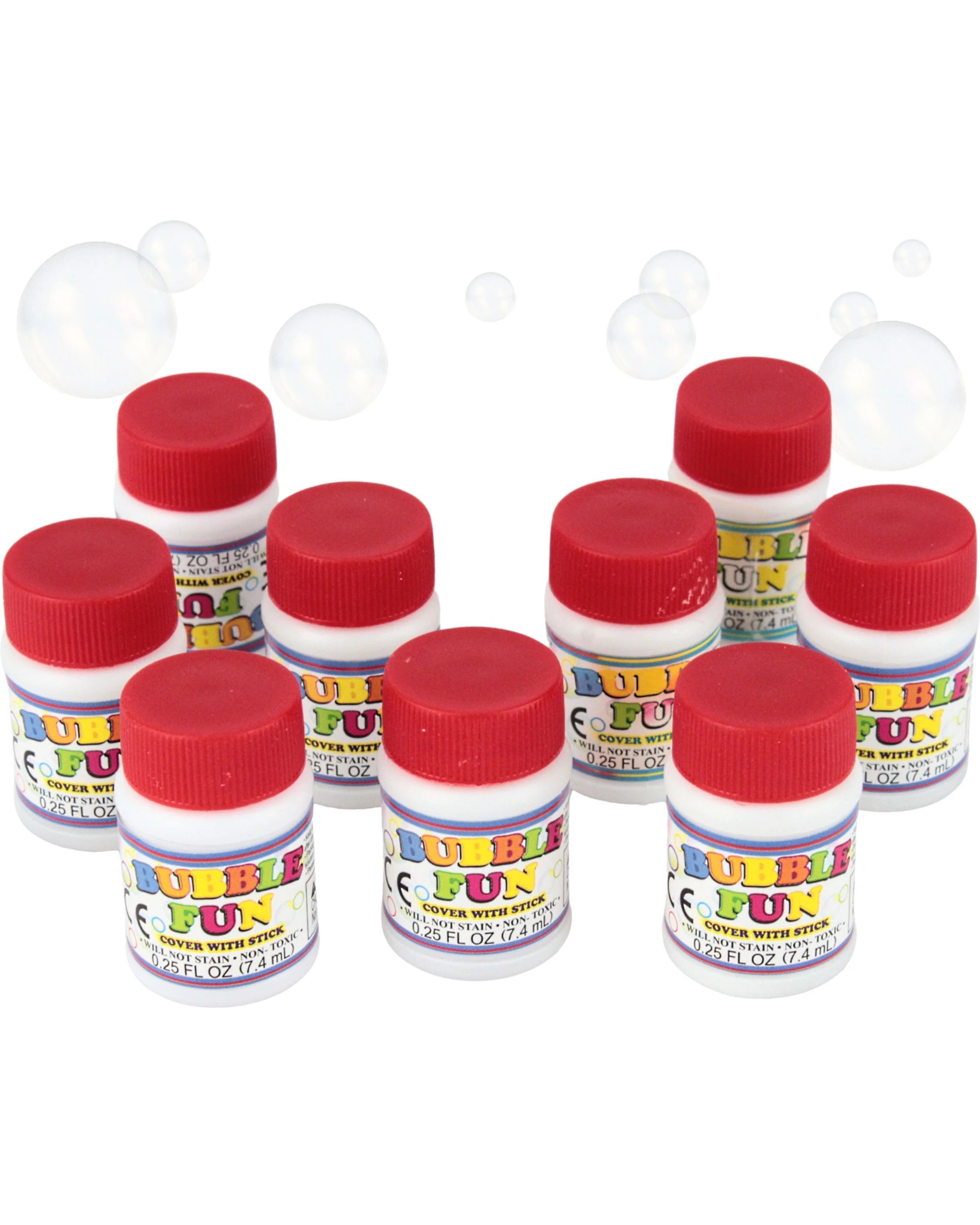 1 Alpen Bubble Fun Bottles Pack of 9 - Red, 1 of 3