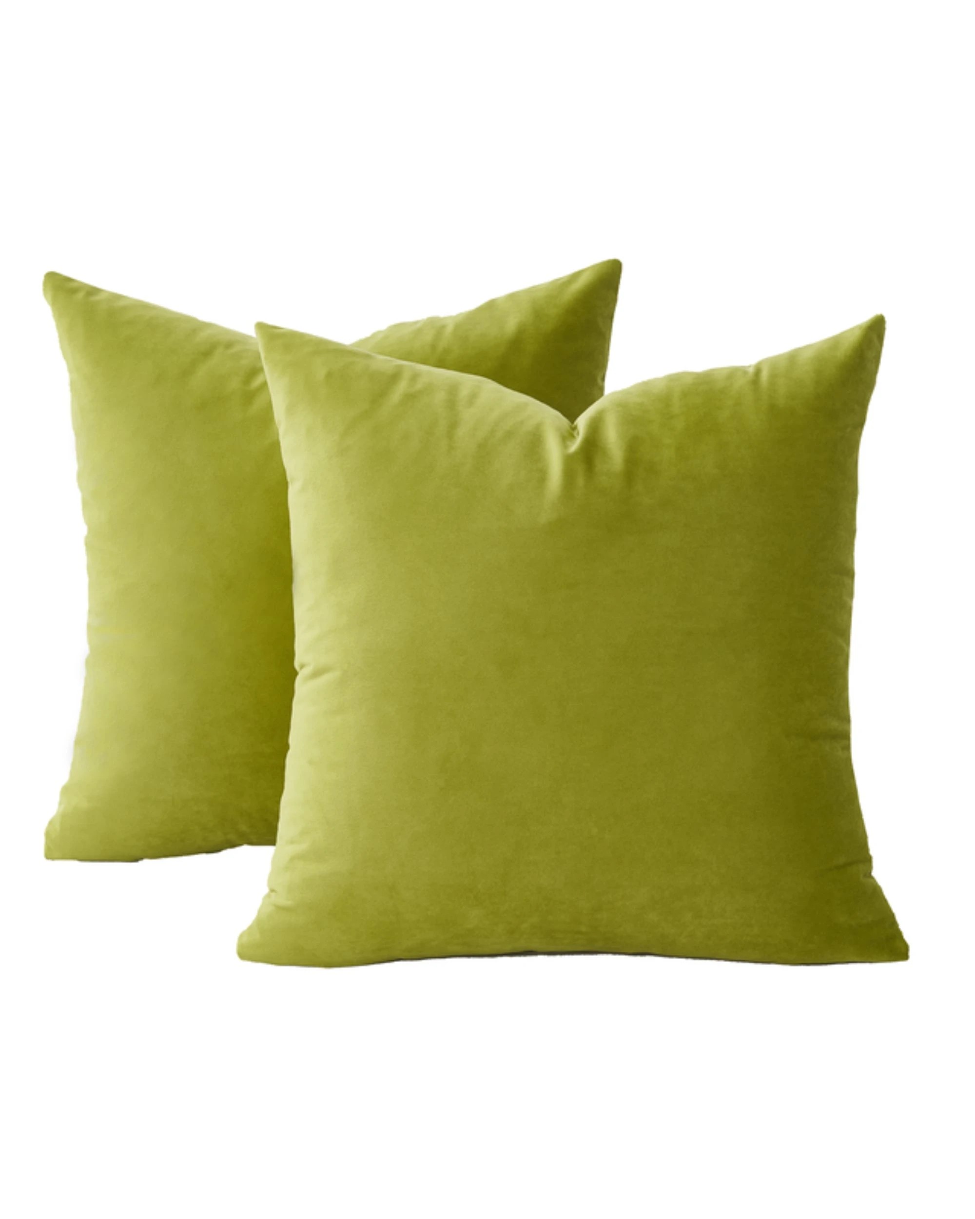 1 Gioia Casa 2-Pack Velvet Cushion Covers 45x45cm - Green, 1 of 2