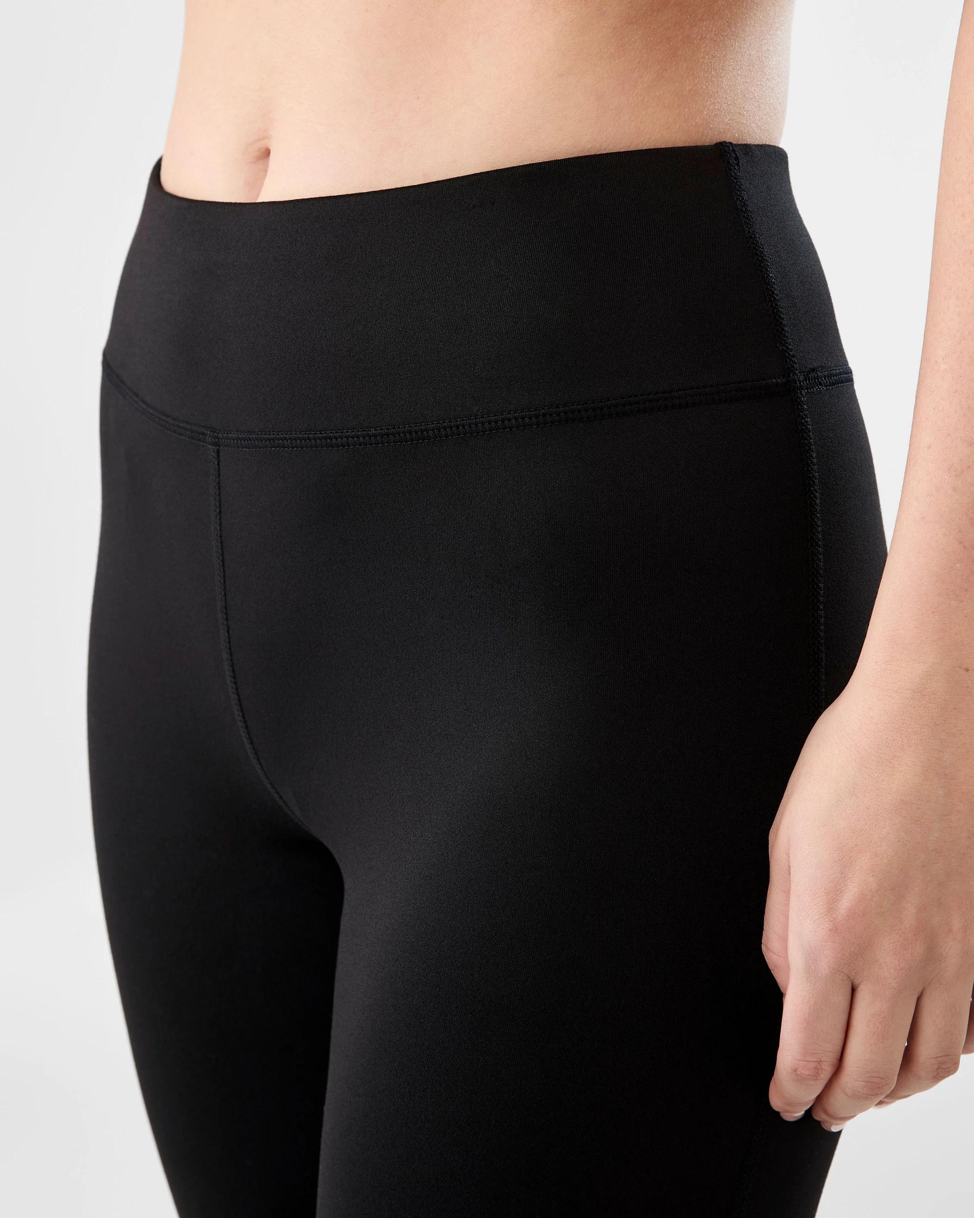 4 Active Womens Full Length Core Everyday Comfort Leggings Black, 4 of 4