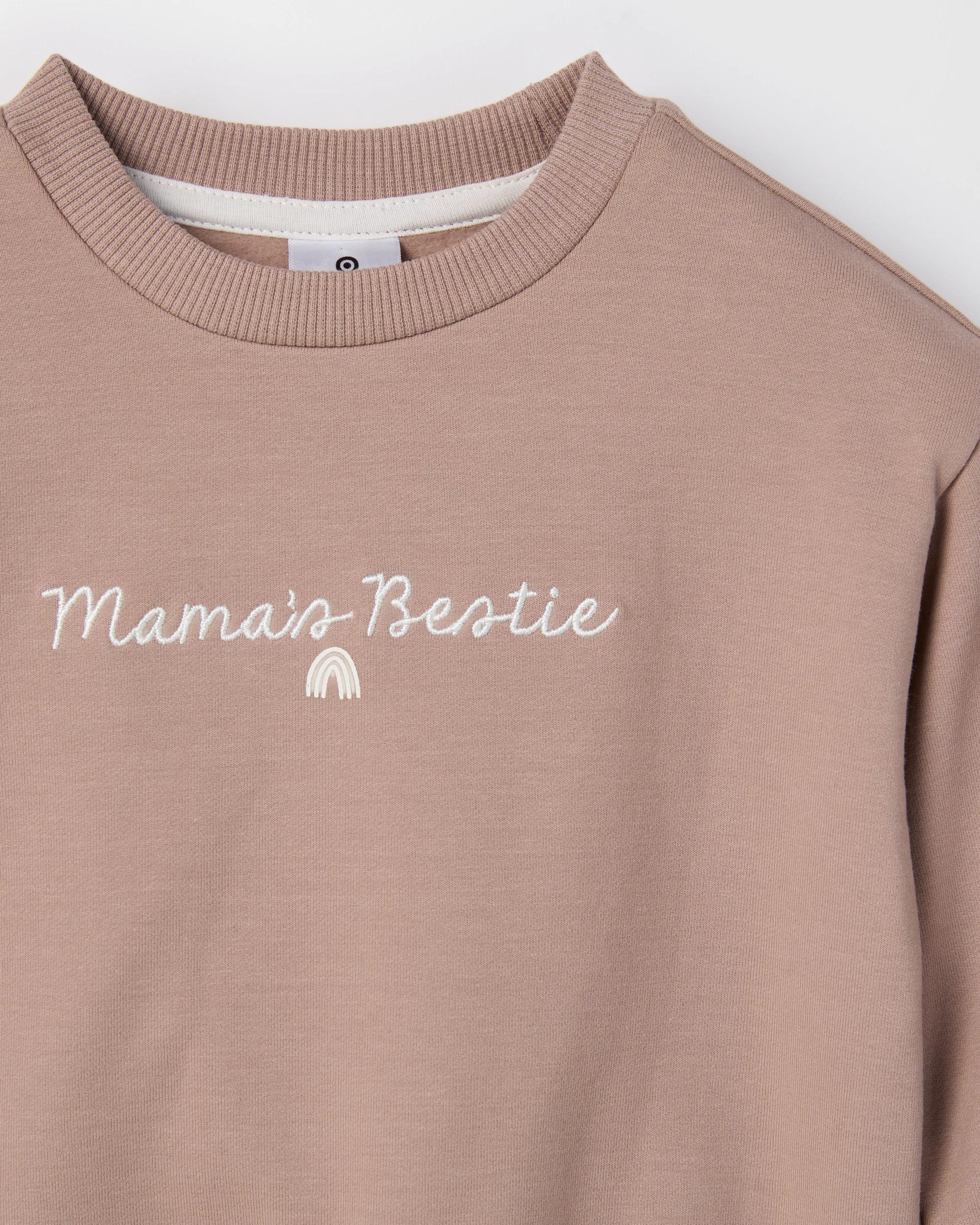 2 Target Baby Organic Cotton Long Sleeve Fleece Jumper MAMA'S BESTIE, 2 of 2