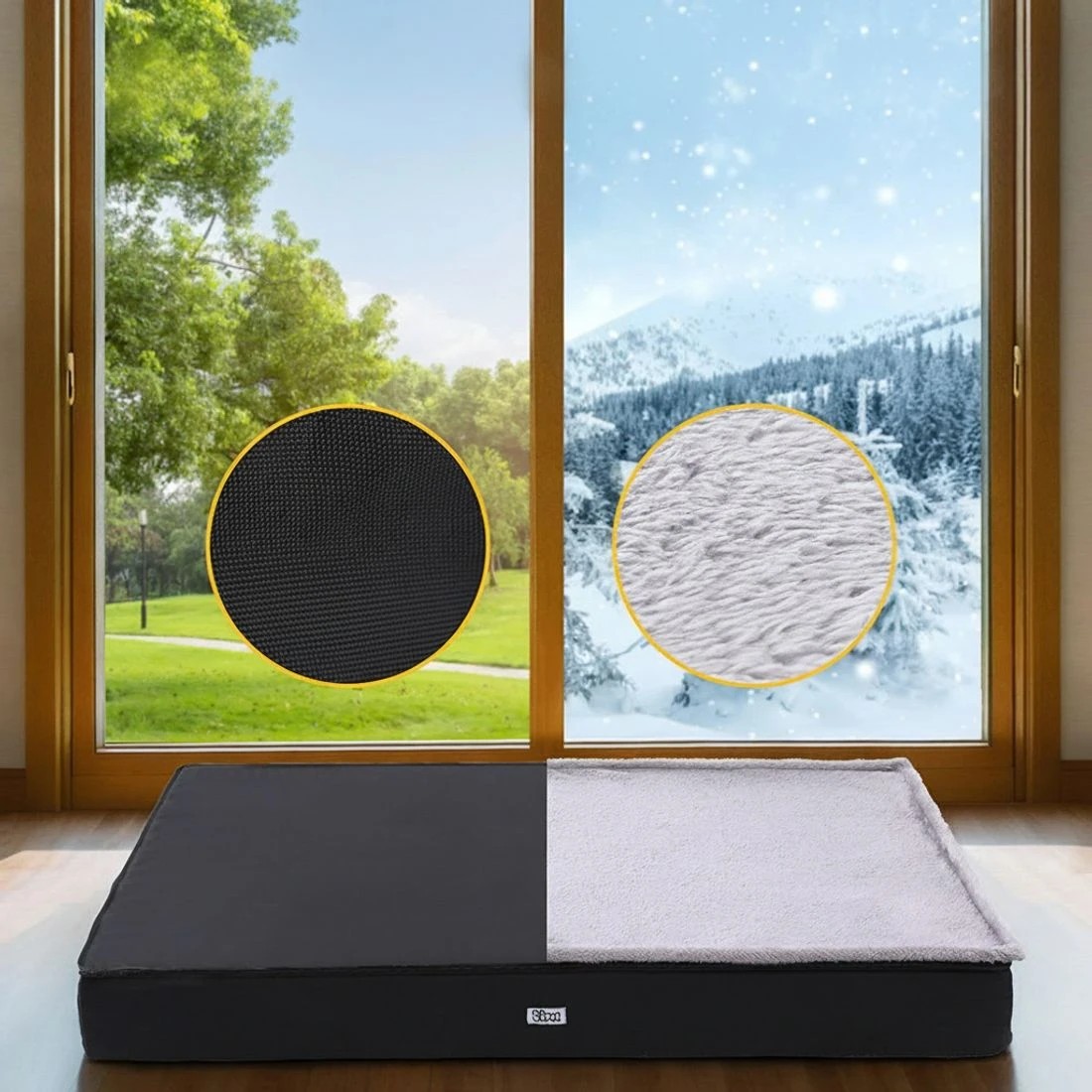 5 i.Pet Pet Bed Dog Cat Large Calming Soft Sofa Foam Cushion Washable Cover - Grey, 5 of 6