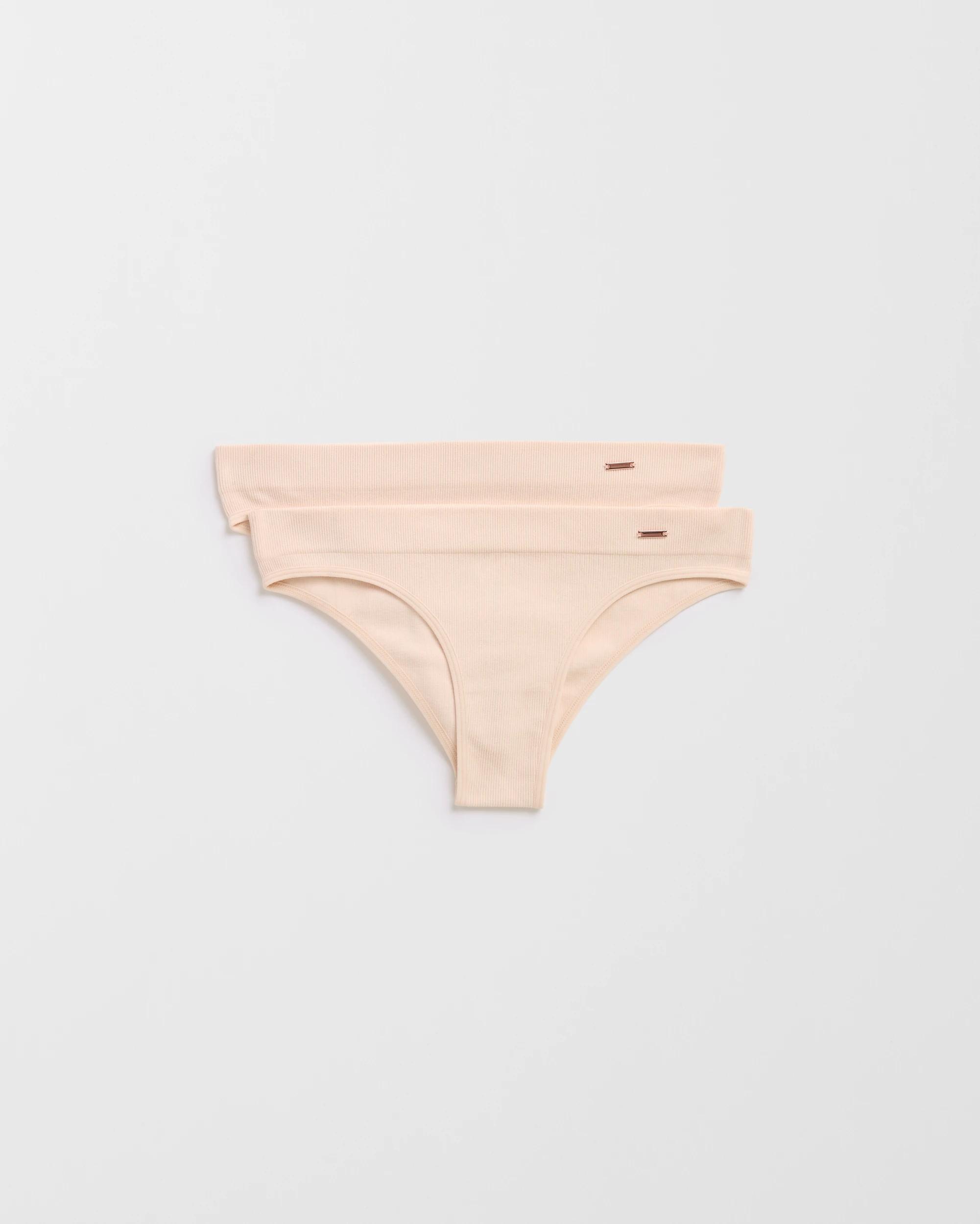 1 Lily Loves 2 Pack Rib Seamfree Brazilian Briefs SHELL, 1 of 6
