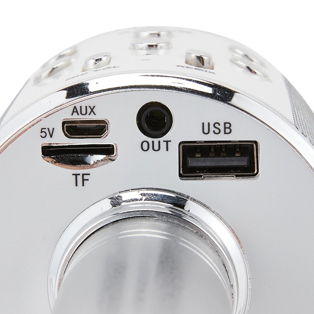 7 Bluetooth Karaoke Microphone with Speaker - Silver, 7 of 9