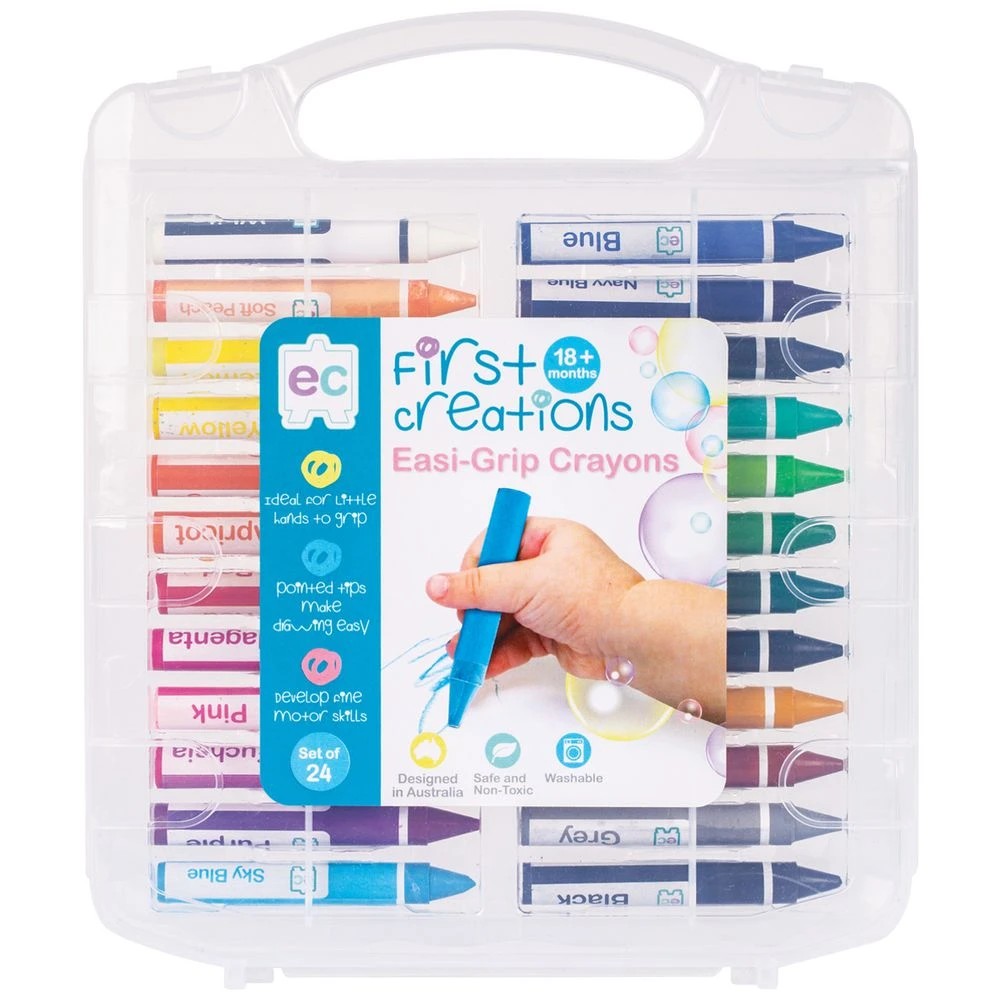 1 First Creations Easi-Grip Crayons 24 Pack, 1 of 2