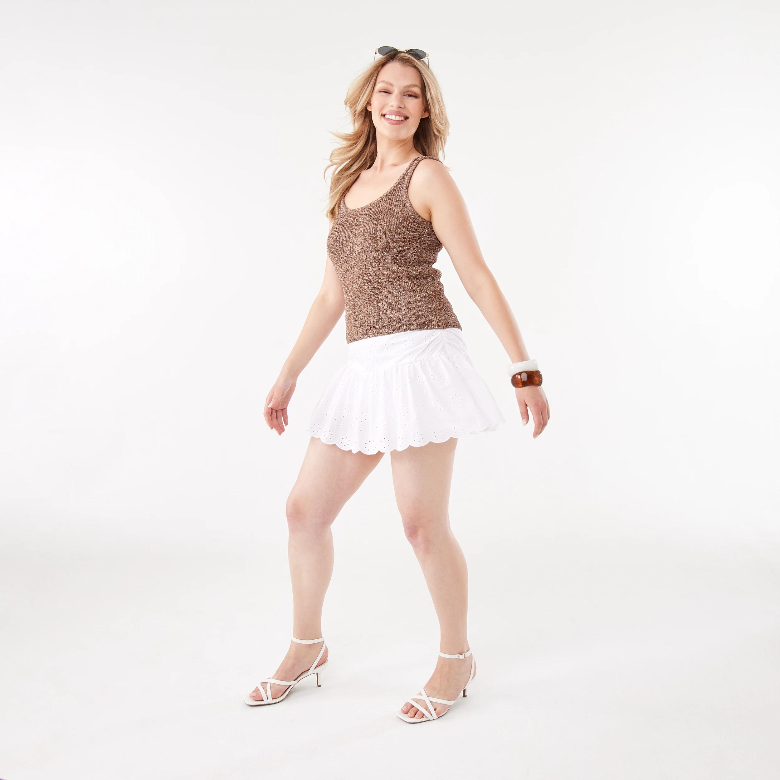 3 Broderie Mini Skort White, 3 of 6