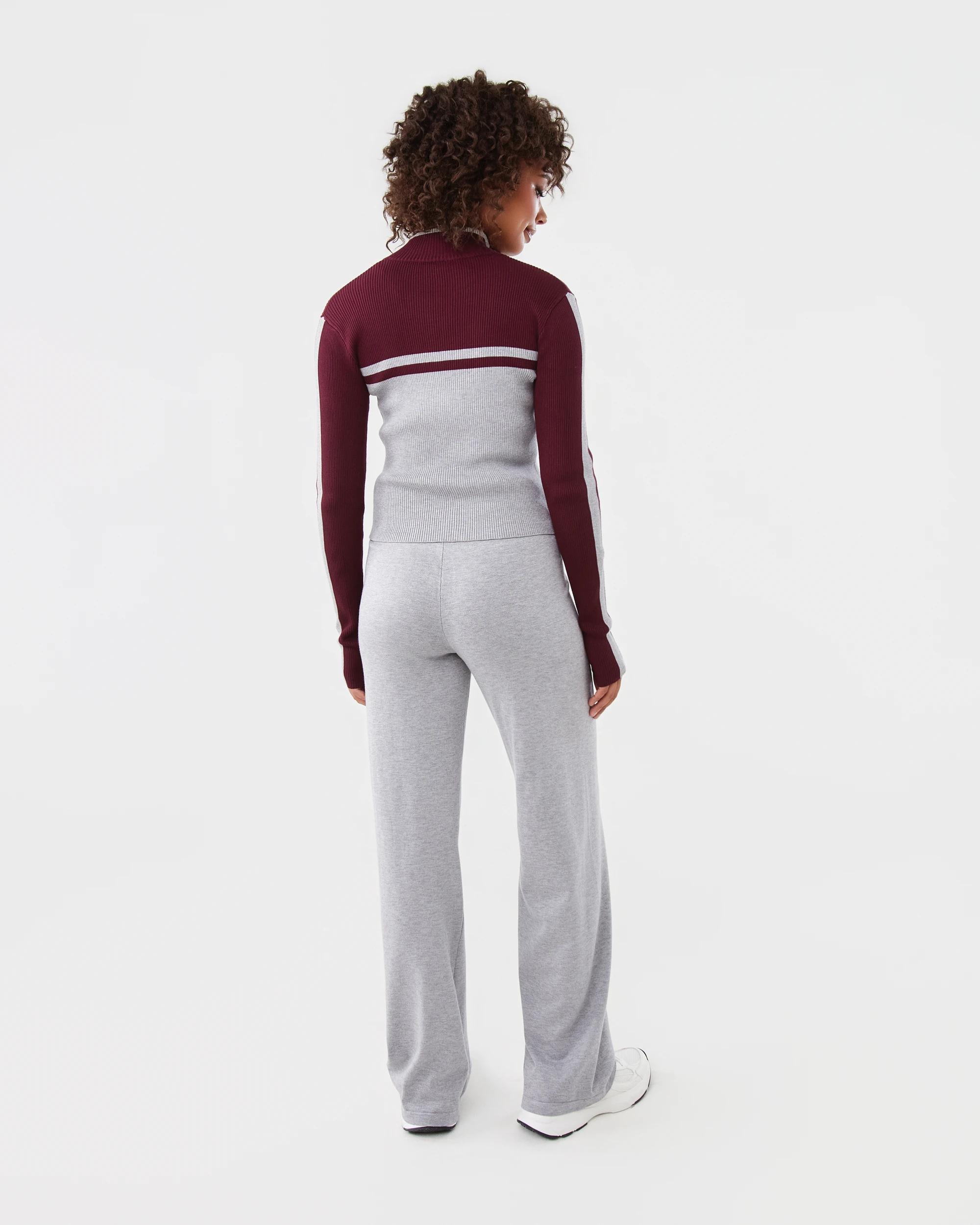 4 True Knit Stripe Tie Up Pants Grey Marle, 4 of 9