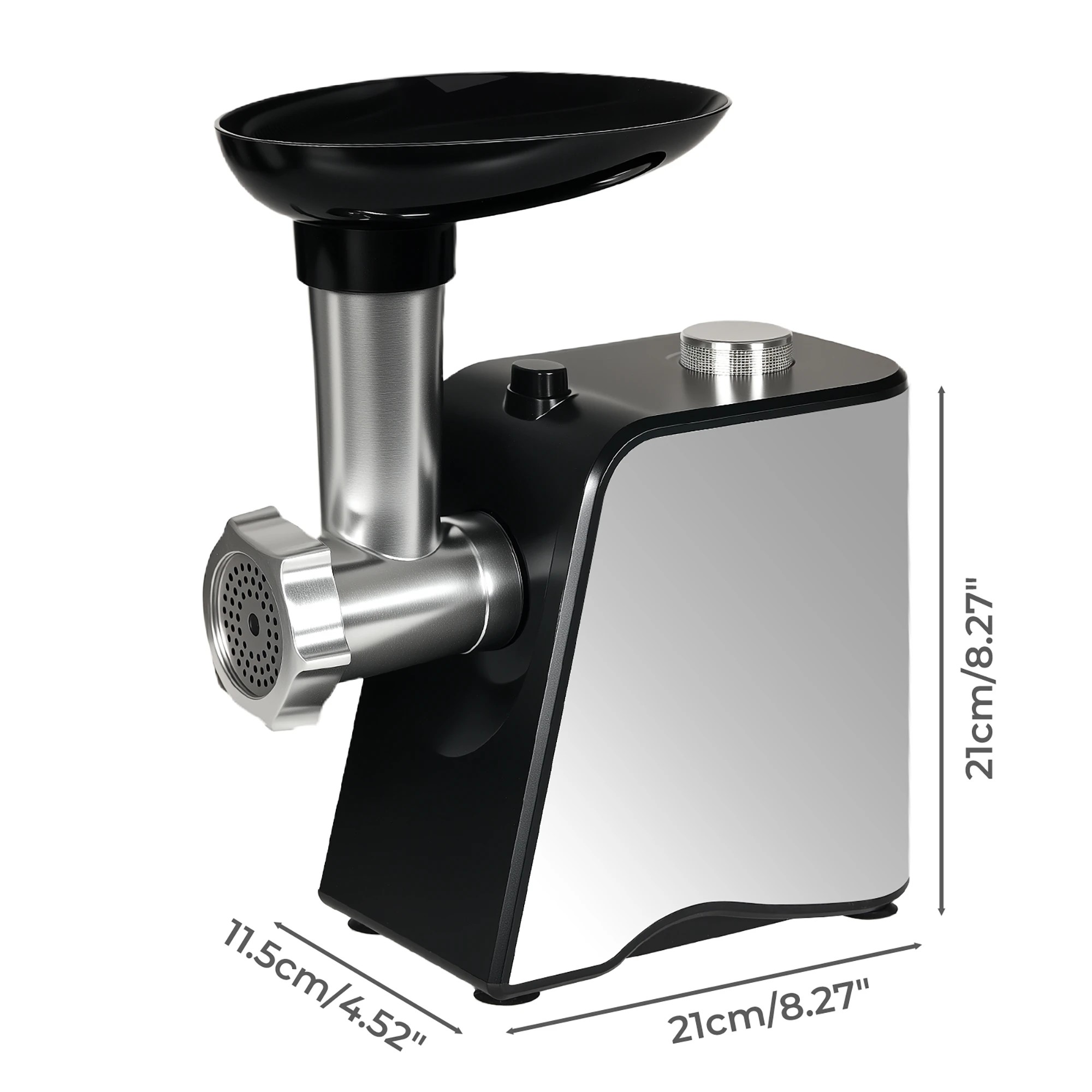 3 Spector Meat Mincer Electric Grinder 2800W Max With Plates Kitchen Silver, 3 of 9