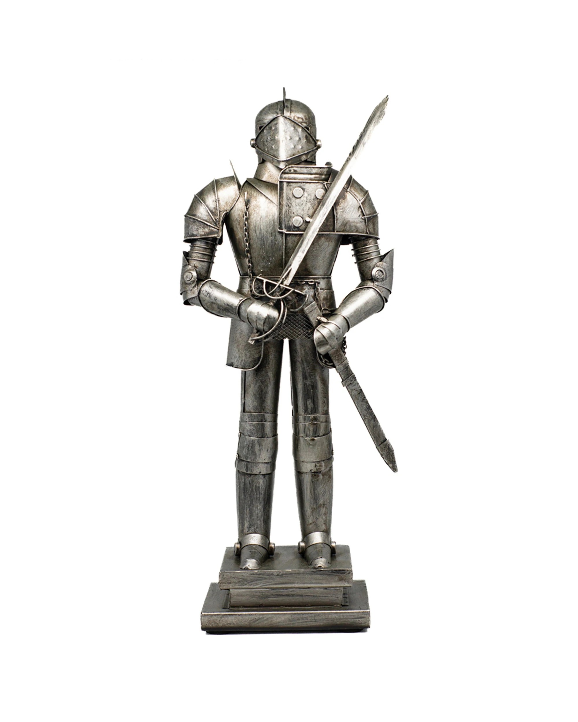 1 Boyle Metal Display Knight With Sword Ornament Home Decor 46cm - Grey, 1 of 4