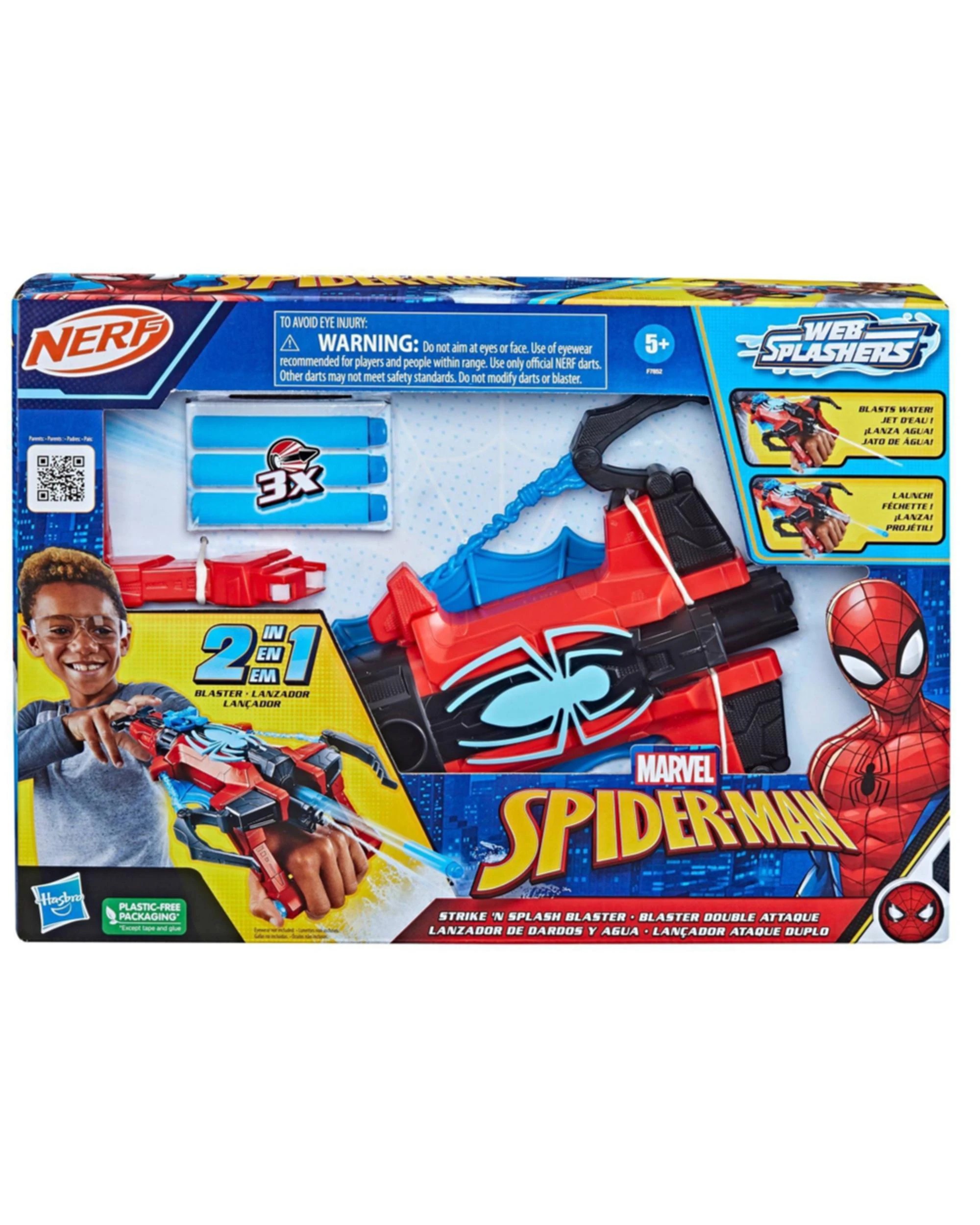1 NERF Marvel Spider-Man Strike N Splash Blaster, 1 of 4