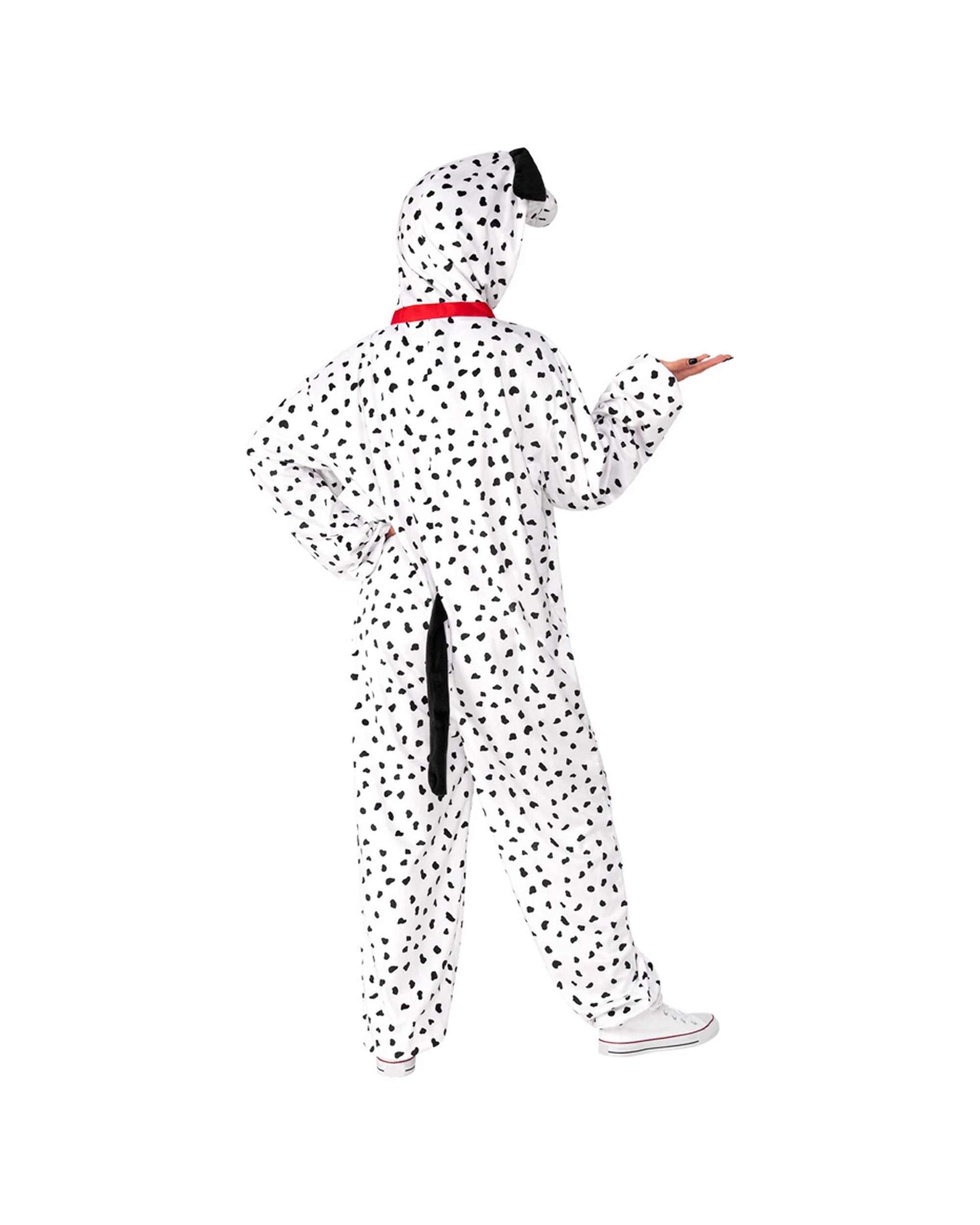 5 Rubies Dalmatian Furry One Piece Costume Party Dress-up Size L-xl - White, 5 of 5