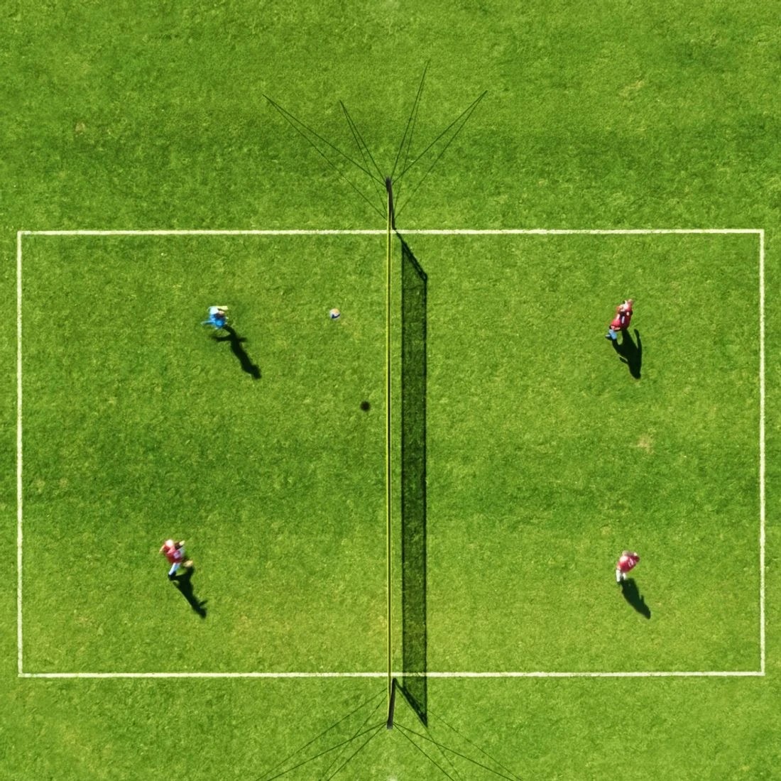 6 Everfit 9M Portable Volleyball Net Set with Ball Boundary Lines Badminton - Yellow, 6 of 6