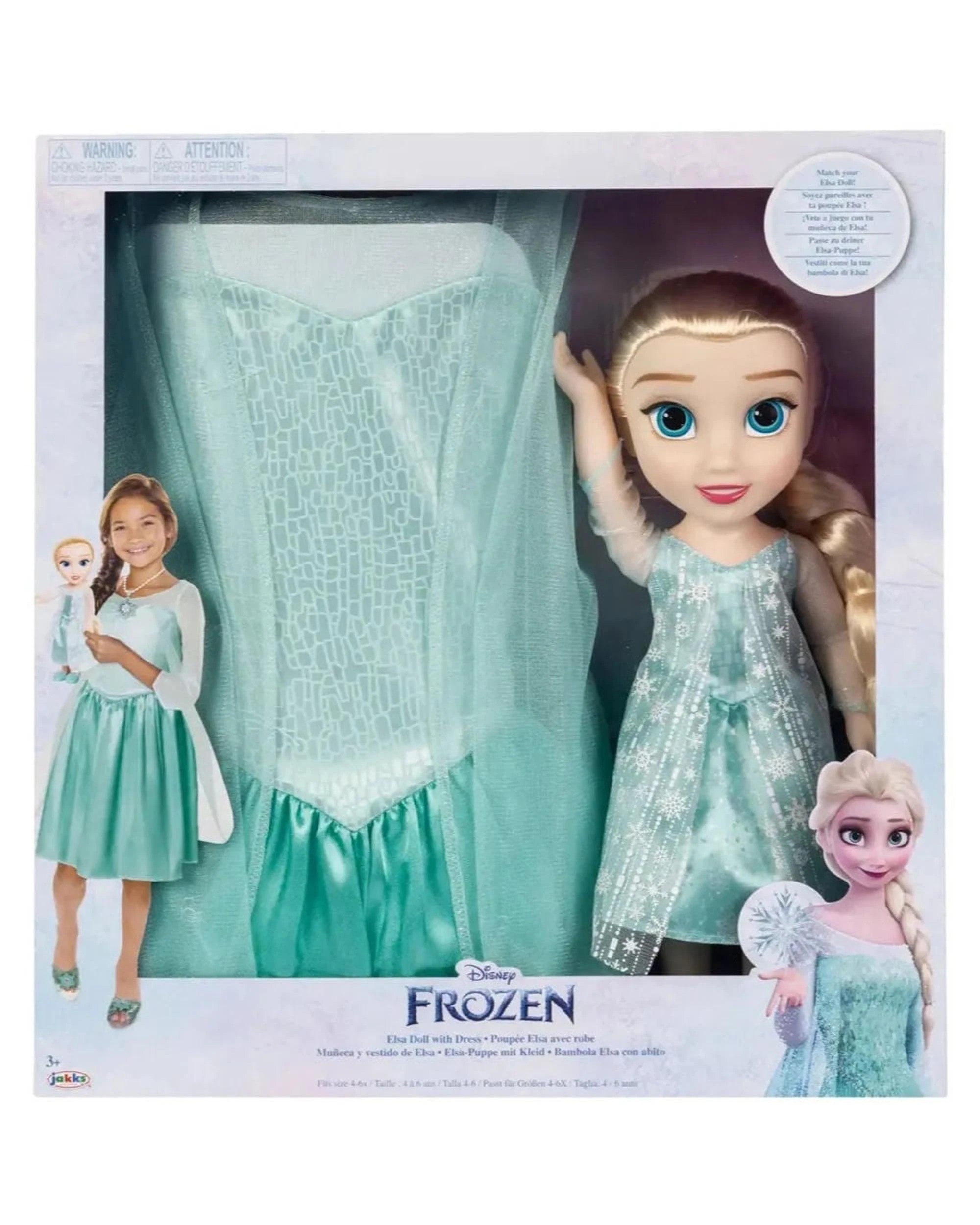 1 Disney Princess Frozen Elsa Doll with Dress, 1 of 4