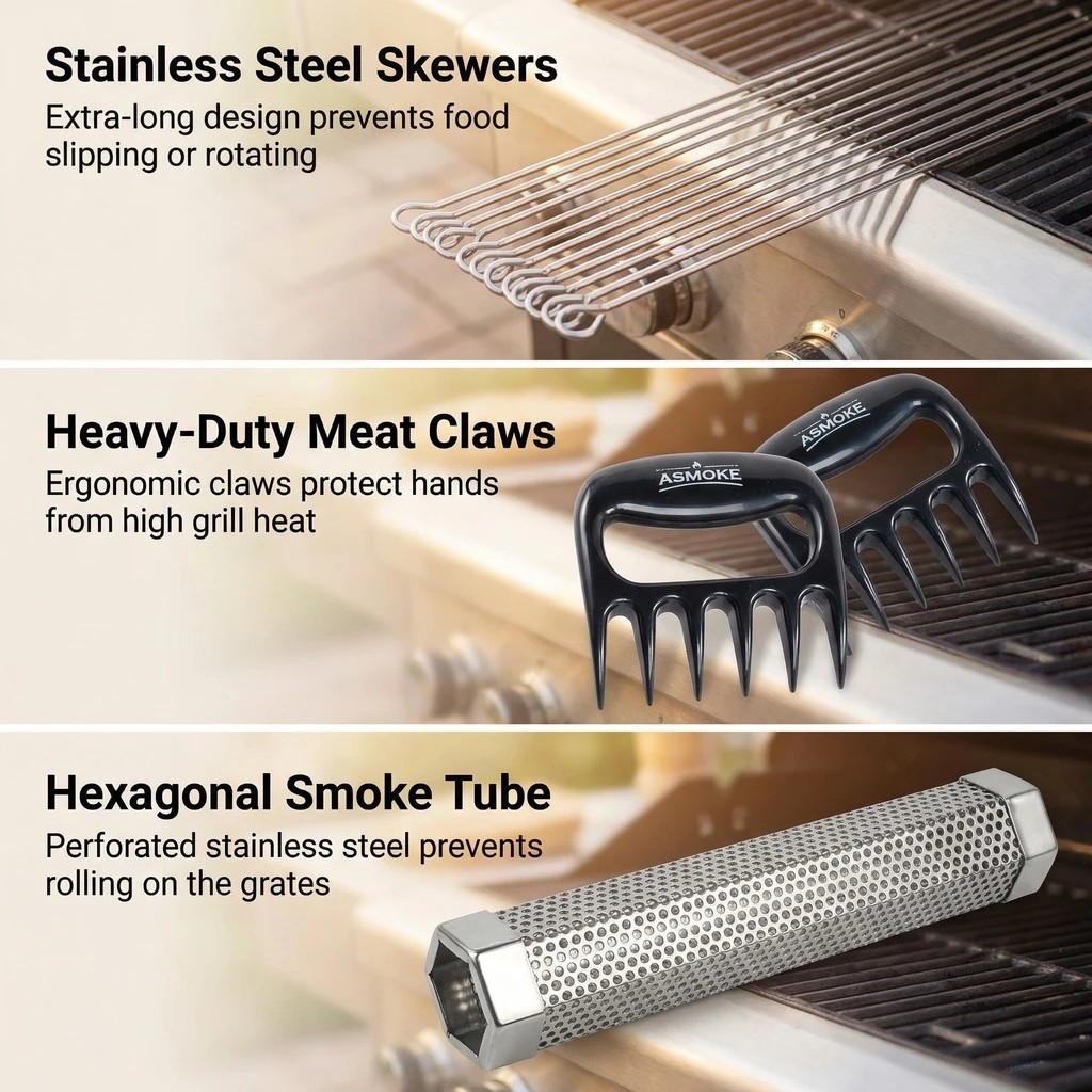 4 ASMOKE Essential Portable Smart Wood Pellet Grill & Pitmaster Accessory Bundle with 5lb Applewood - Multi, 4 of 6