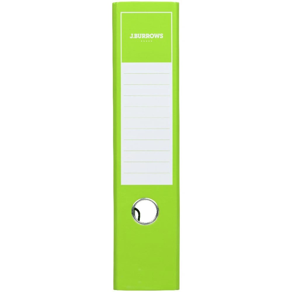 3 J.Burrows A4 Lever Arch 2-Ring Binder Gloss Green, 3 of 6