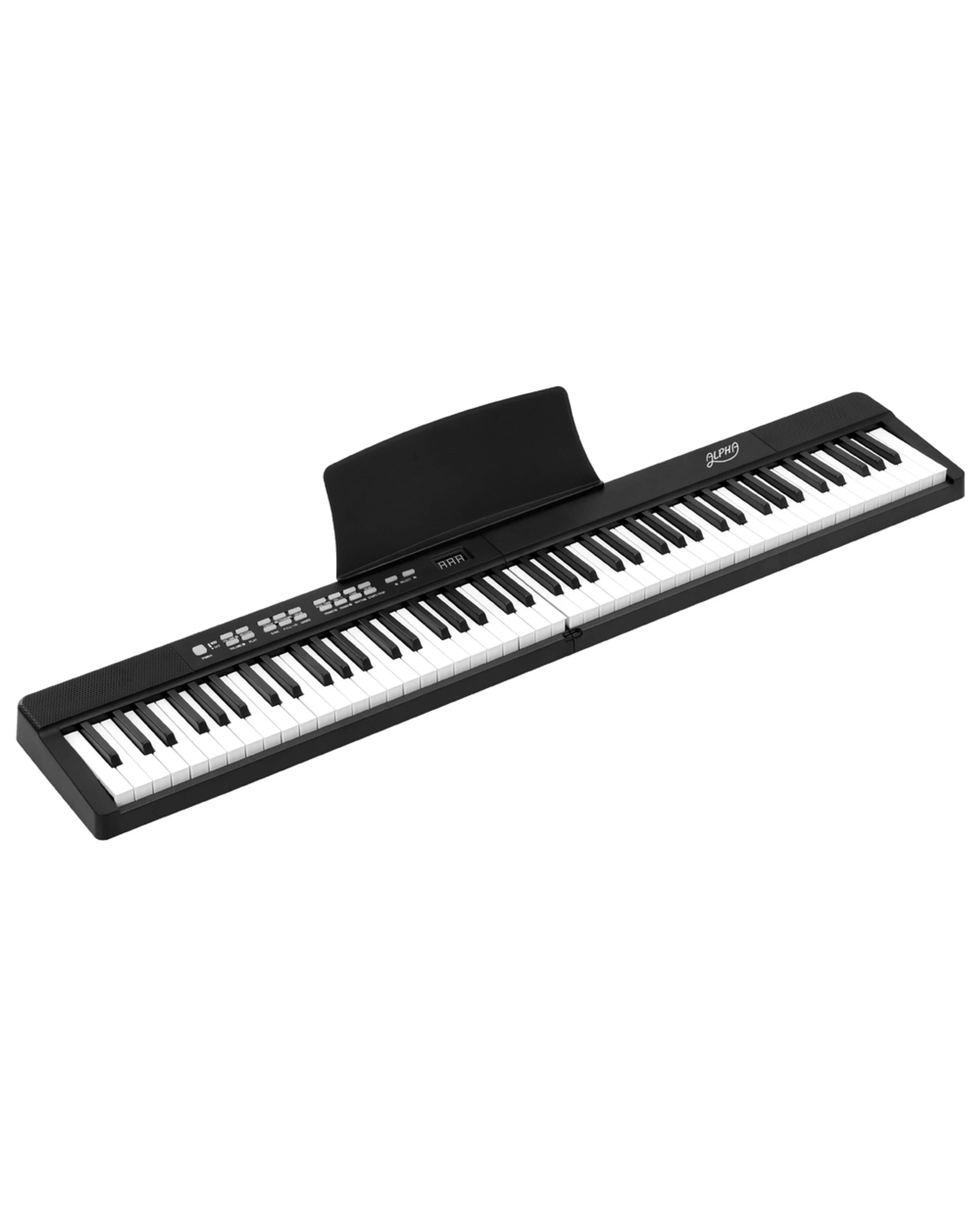1 Alpha 88 Keys Foldable Electronic Piano Keyboard Digital Electric w/ Carry Bag - Black, 1 of 5