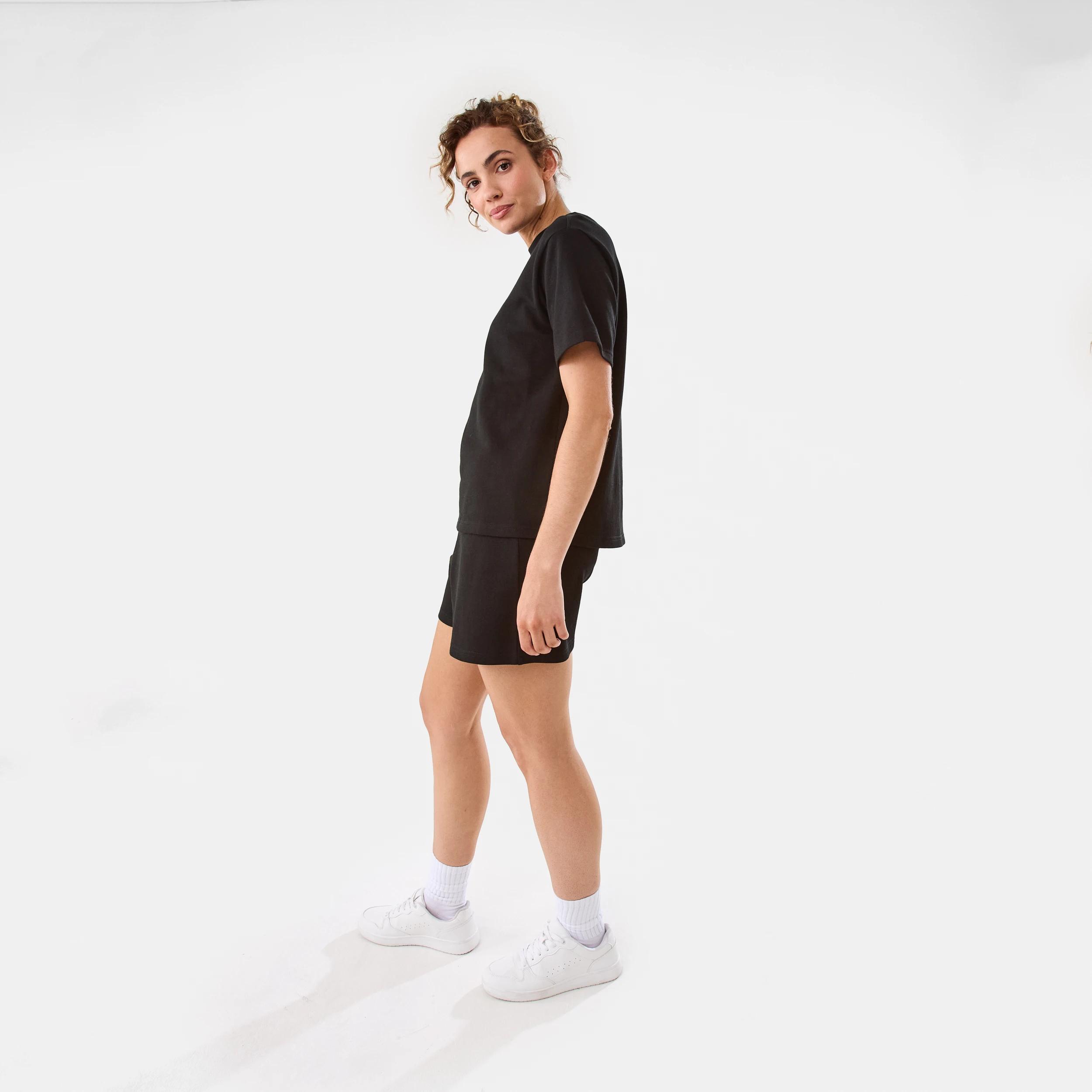 3 Active Womens Terry T-shirt BLACK, 3 of 7