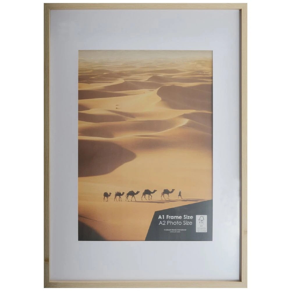 1 Sahara A1 with A2 Opening Poster Frame Oak, 1 of 4