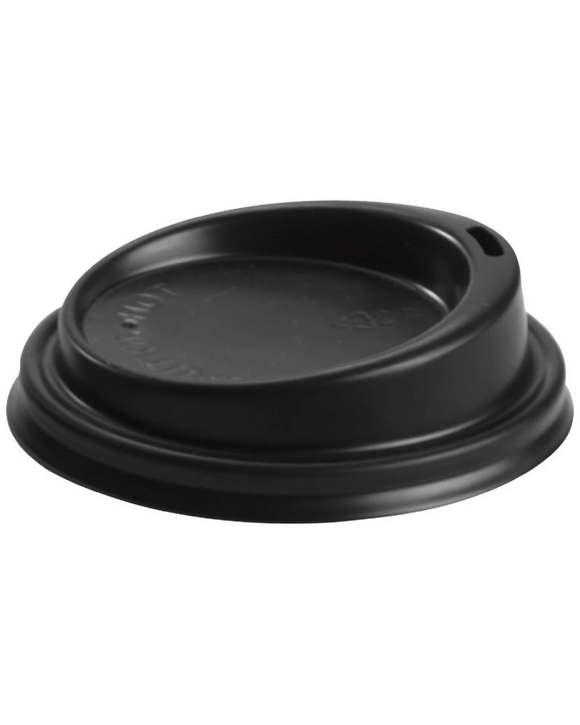 BioPak PLA Small Coffee Cup Lid 80mm Black 1000 Pack