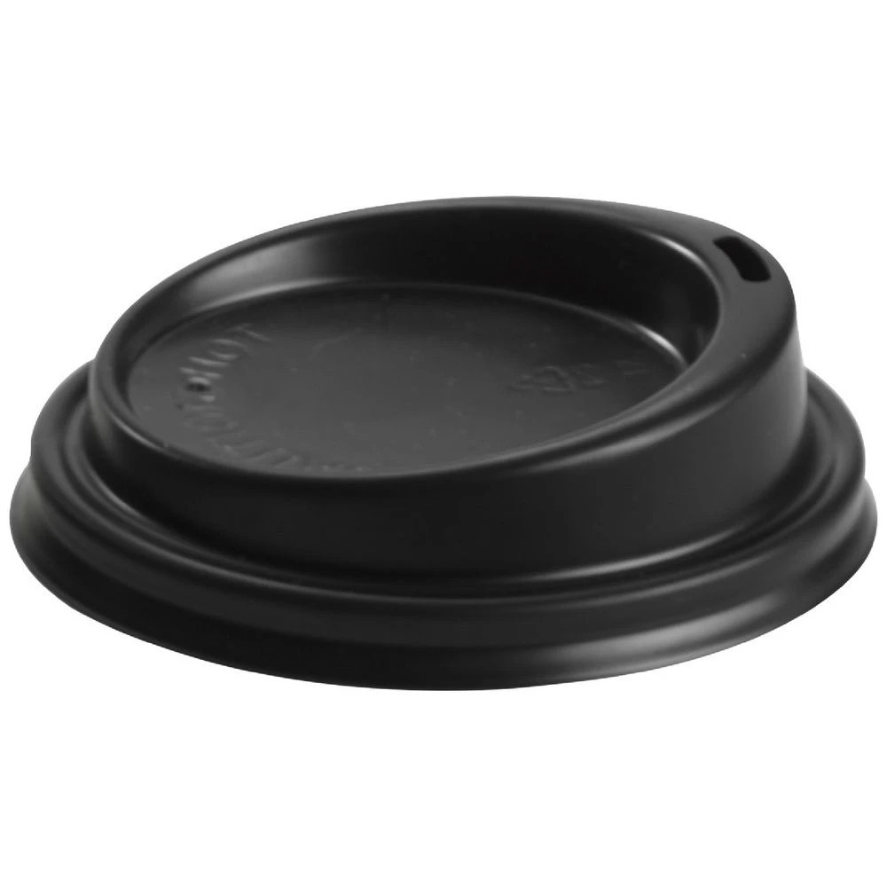 1 BioPak PLA Small Coffee Cup Lid 80mm Black 1000 Pack, 1 of 1