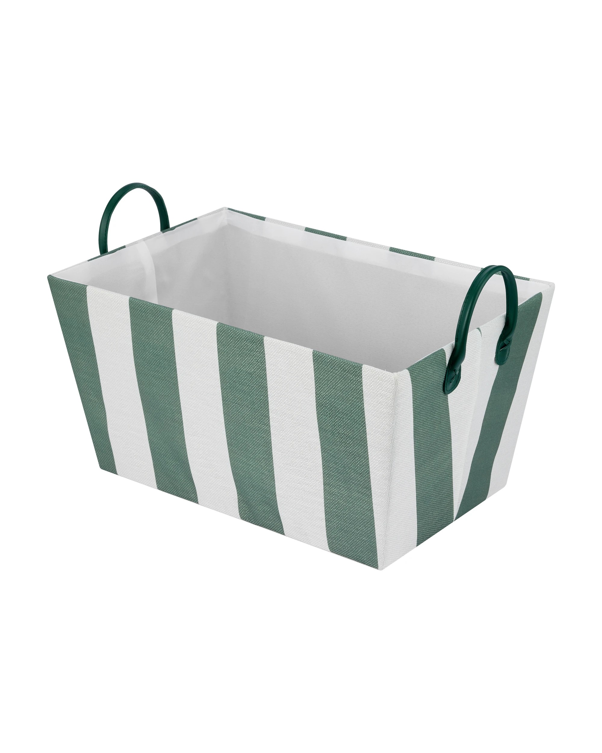 1 Tapered Basket - Green Stripe, 1 of 5
