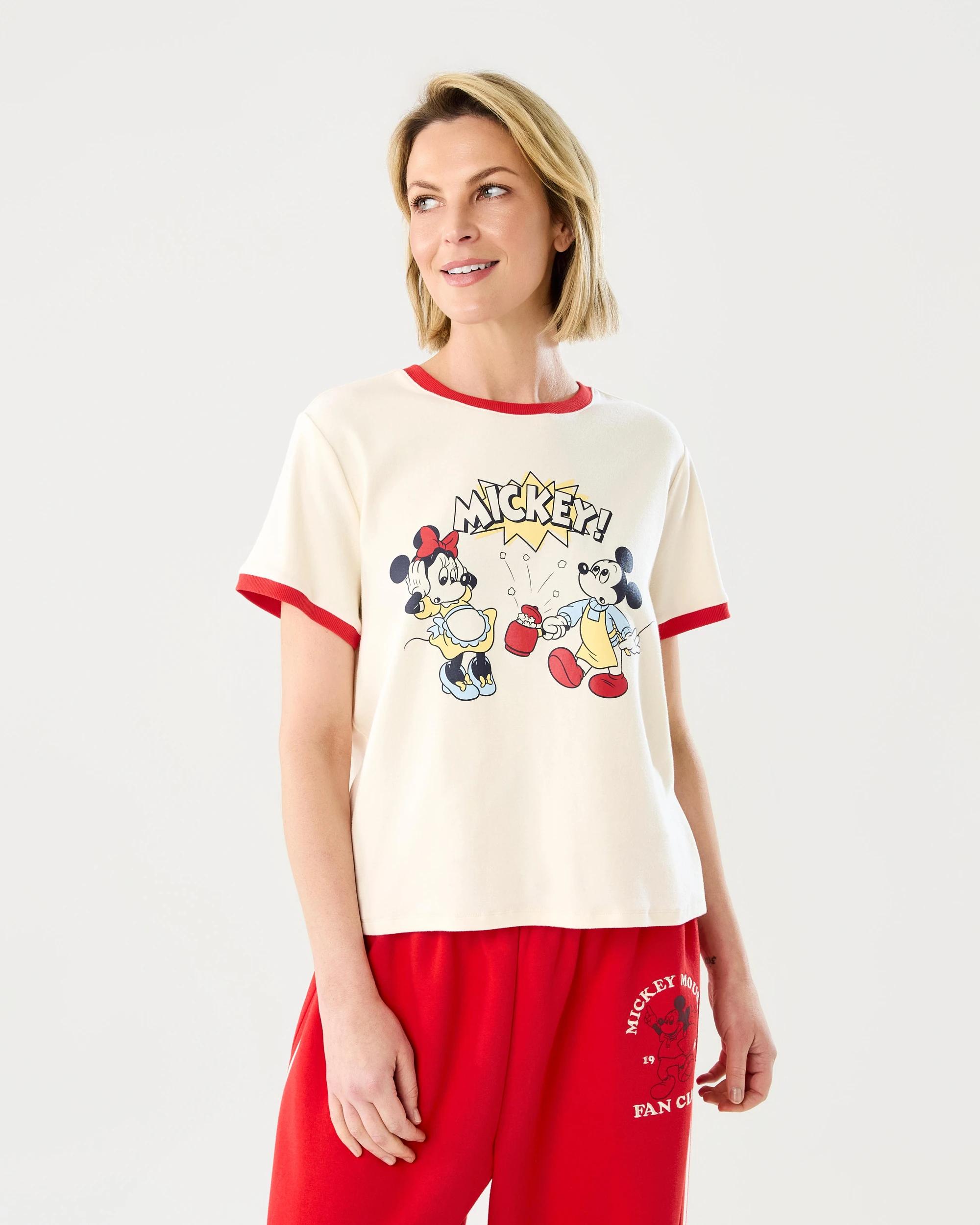 1 Short Sleeve Mickey Mouse License Ringer T-shirt Mickeypris, 1 of 8