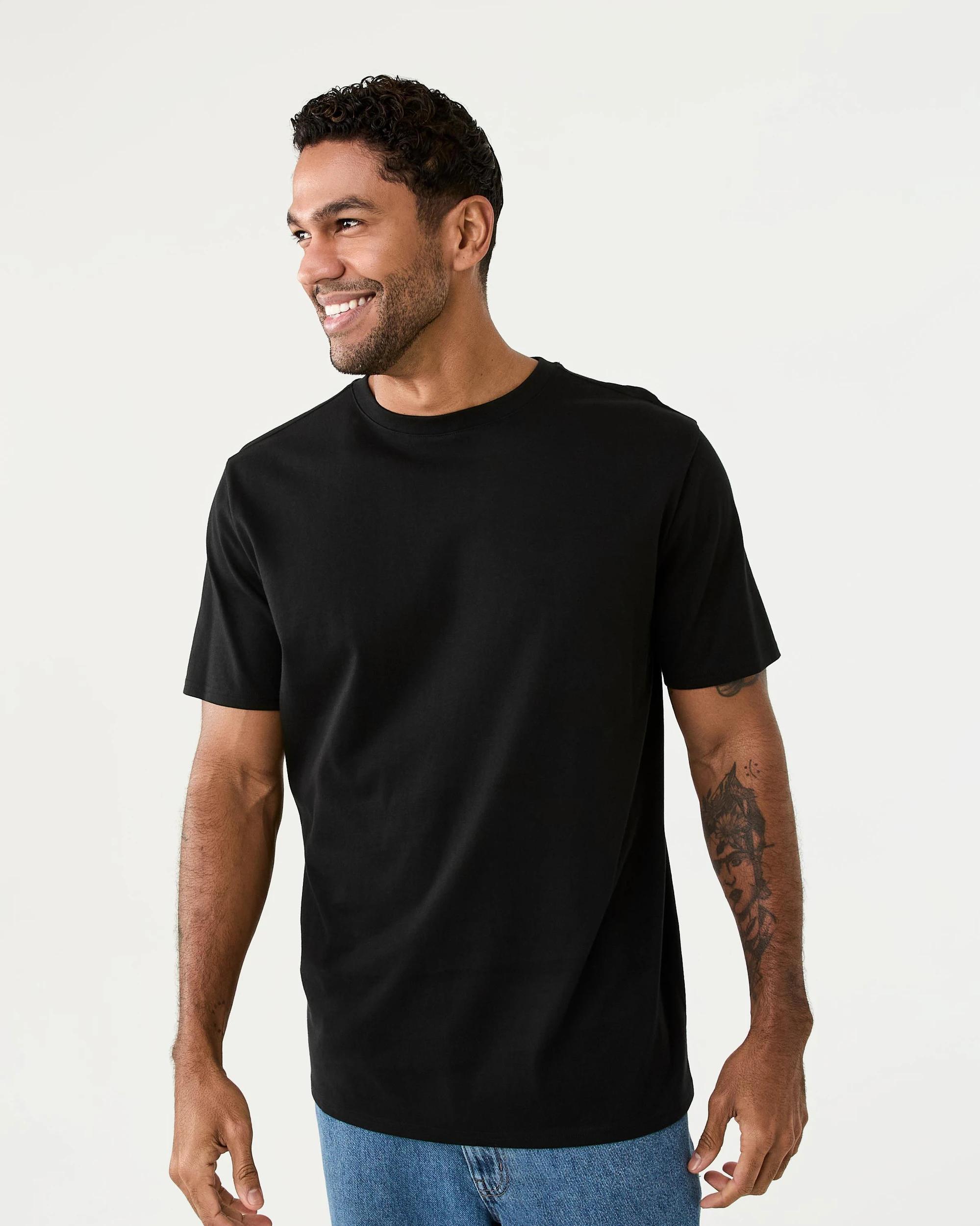 1 Cotton Crew Neck T-shirt Black, 1 of 5