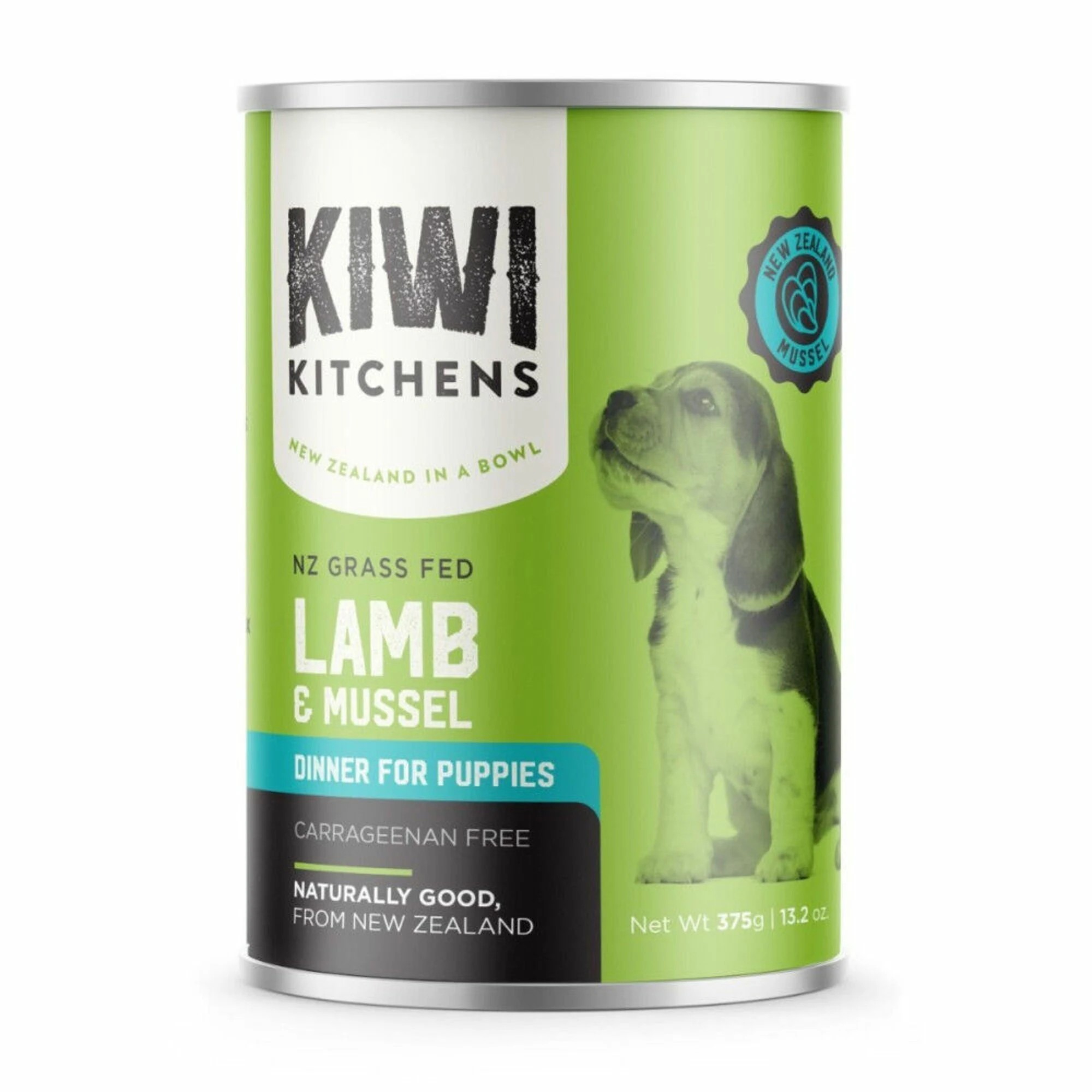 1 Kiwi Kitchens Puppy Lamb & Mussel 375g 9pk, 1 of 2