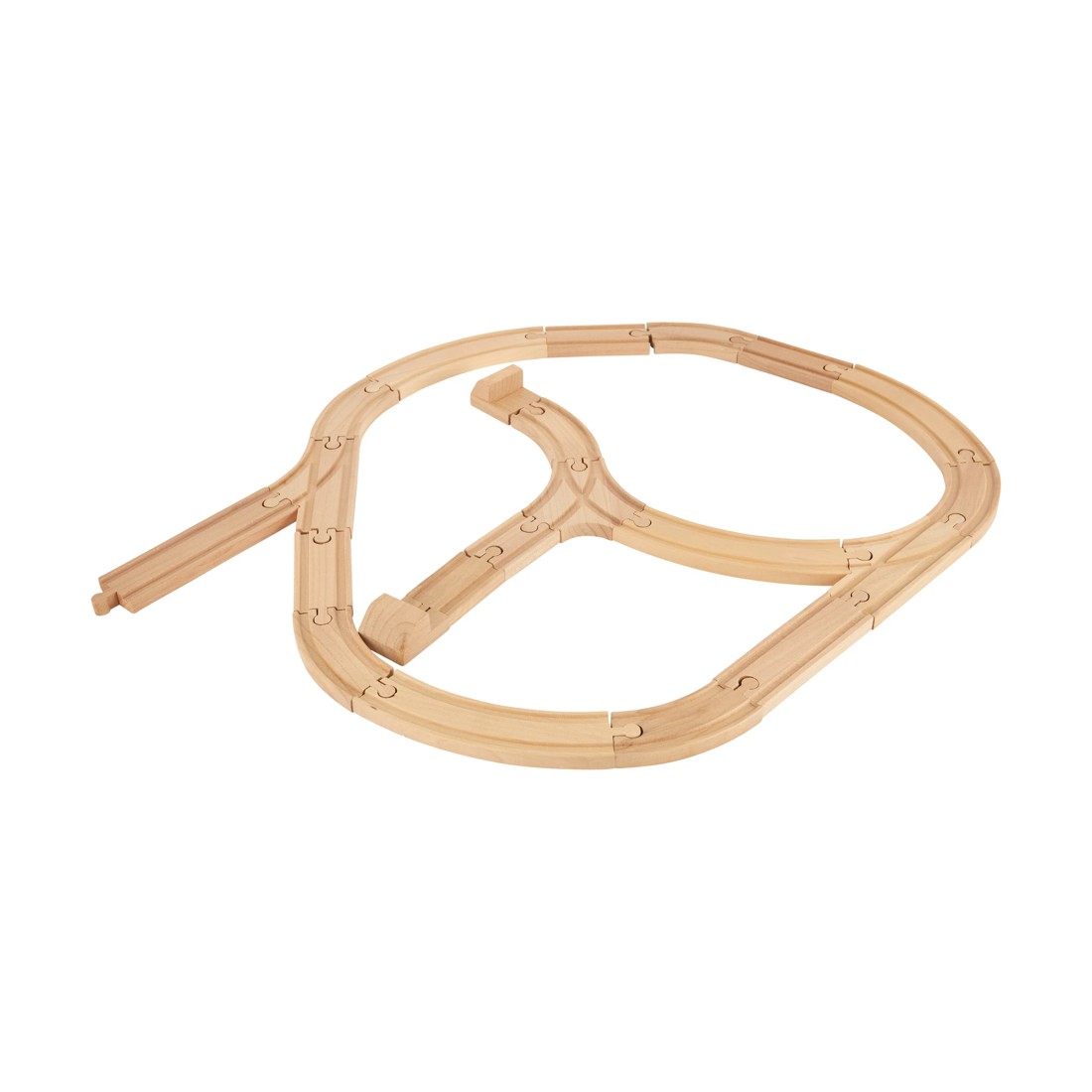 4 25 Piece Wooden Train Track Set, 4 of 10