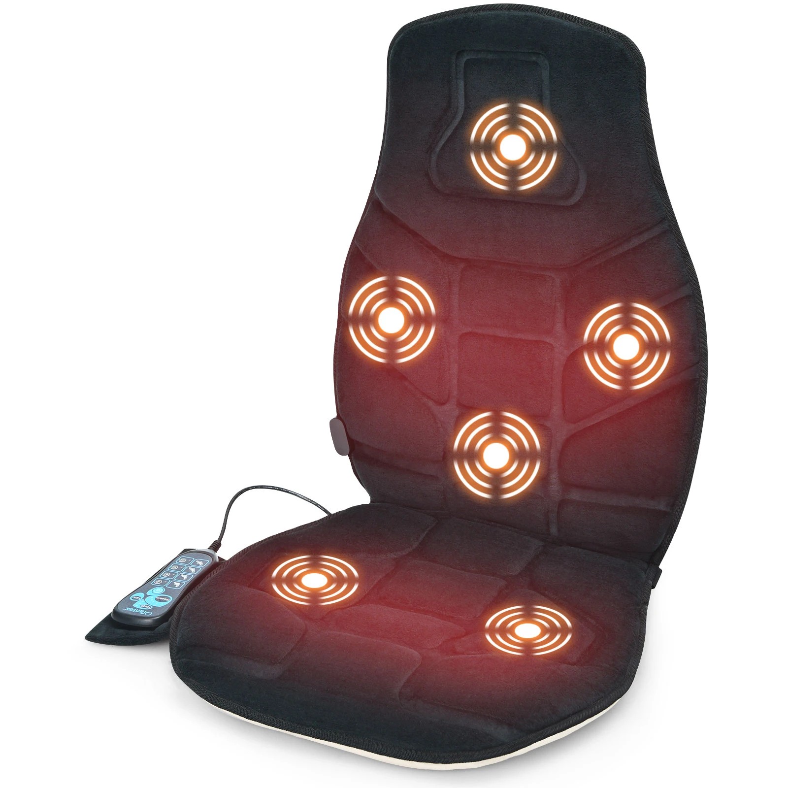 3 Costway Memory Foam Massage Seat Cushion w/Heat Vibrating Massage Chair Pad, 3 of 3
