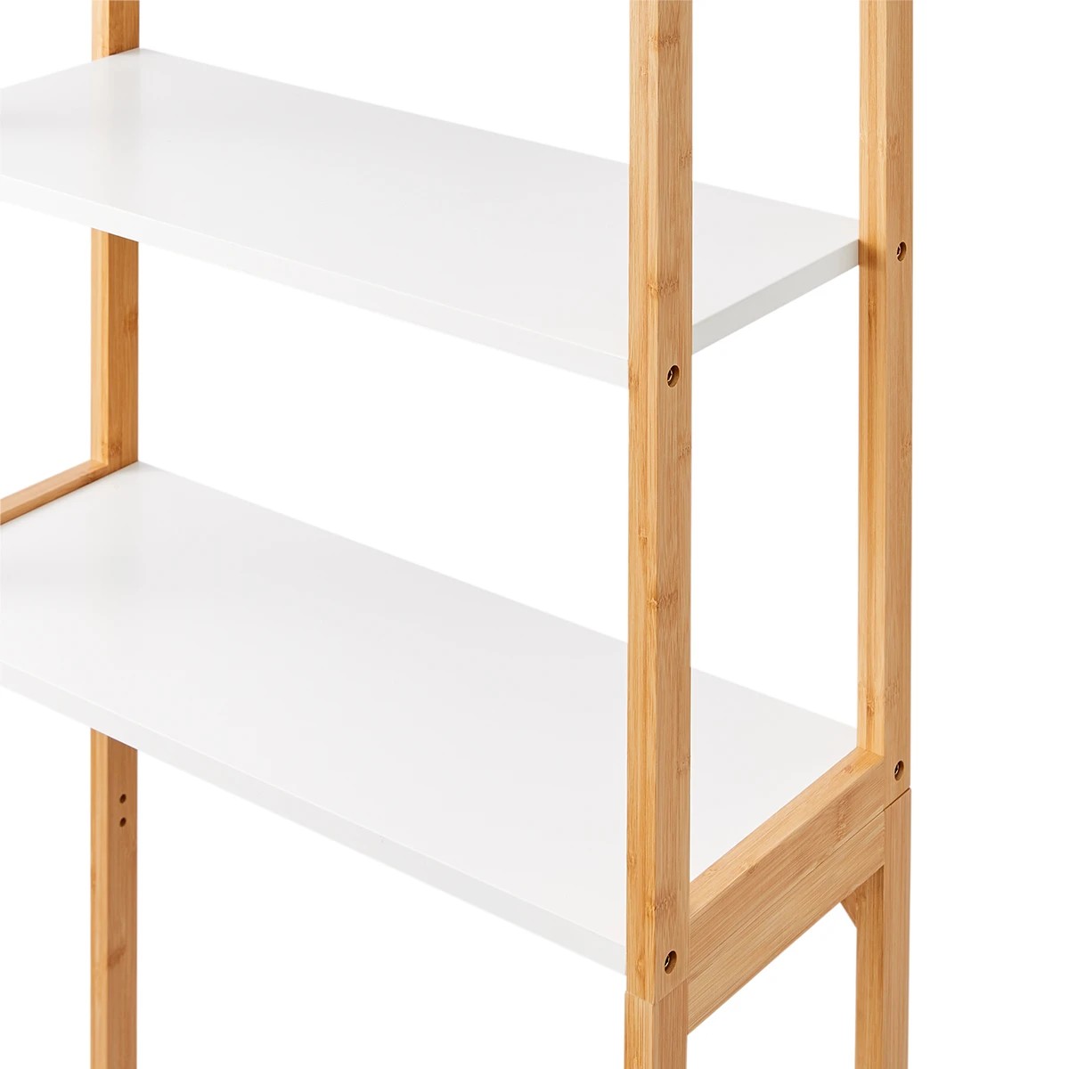 9 Bamboo and White Over Toilet Shelf Unit, 9 of 9