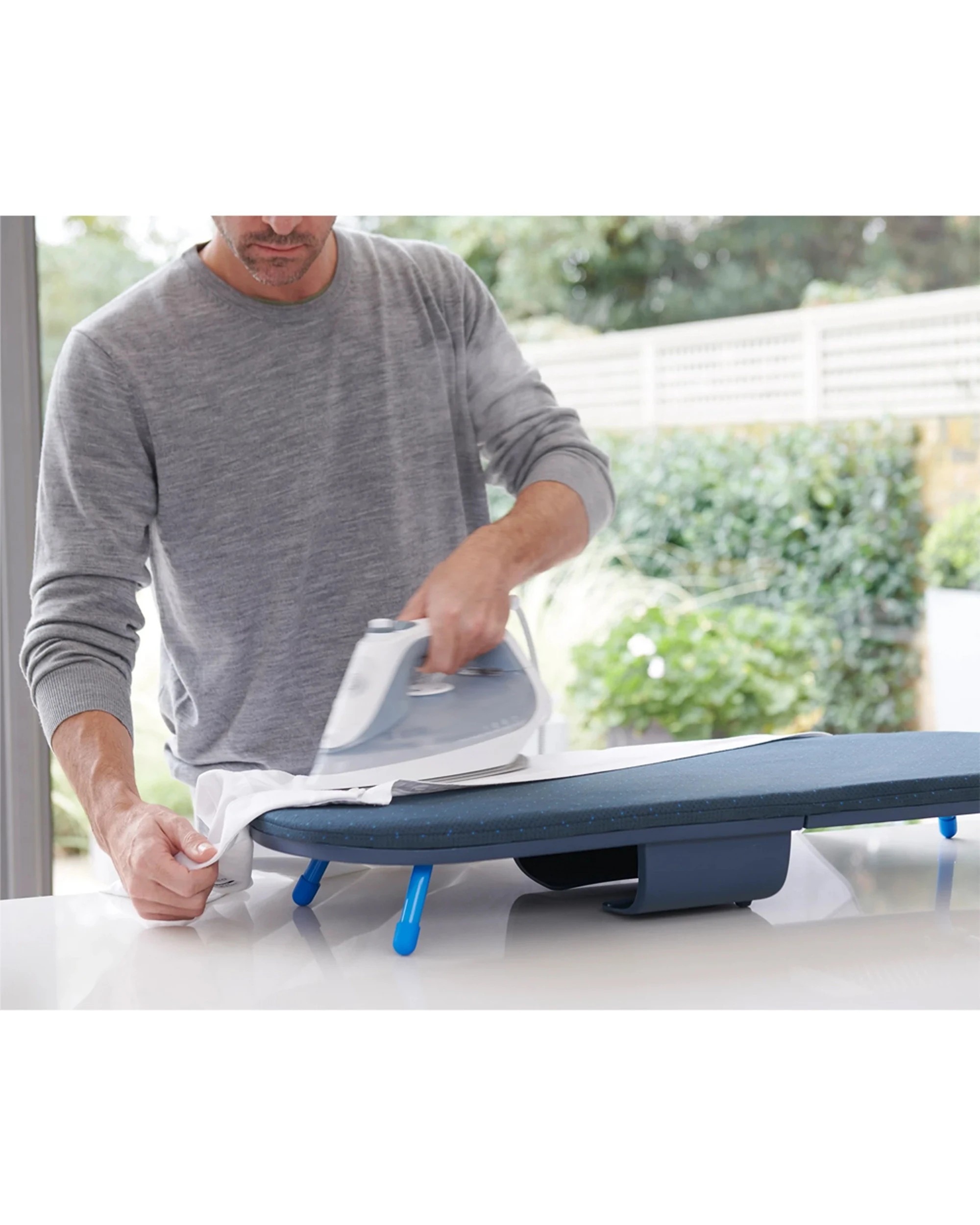 6 Joseph Joseph Folding Table-Top Ironing Board Compact Design Integrated - Black, 6 of 6