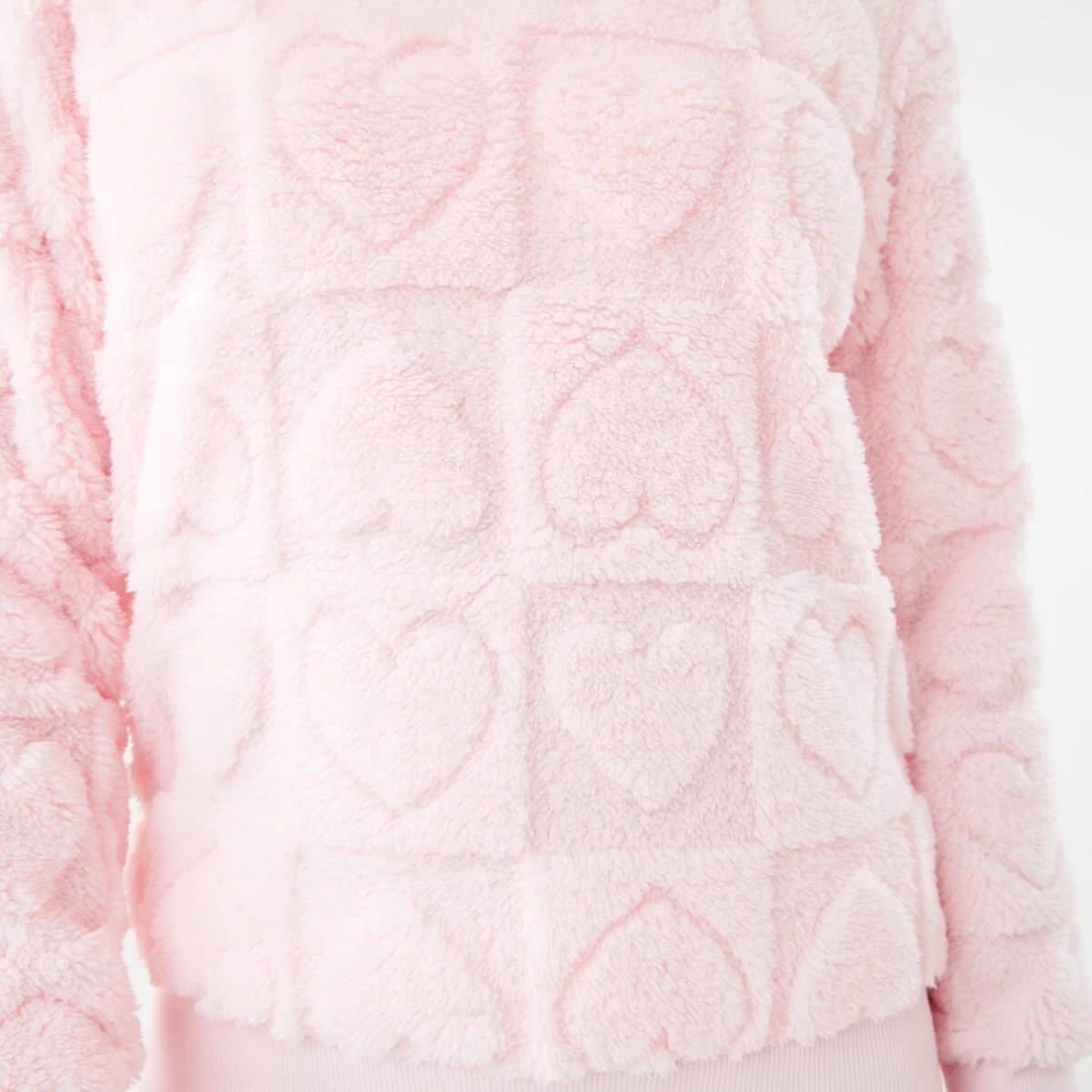 4 Fluffy Pyjama Set Pnk Hearts, 4 of 8