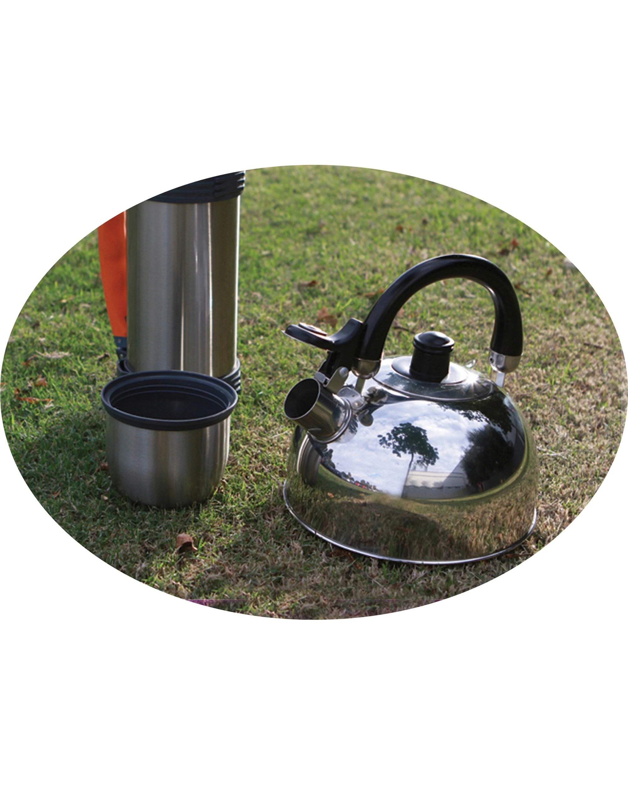 5 Wildtrak 2L Stainless Steel Whistling Kettle Camping Heat-Resistant Handle - Silver, 5 of 5