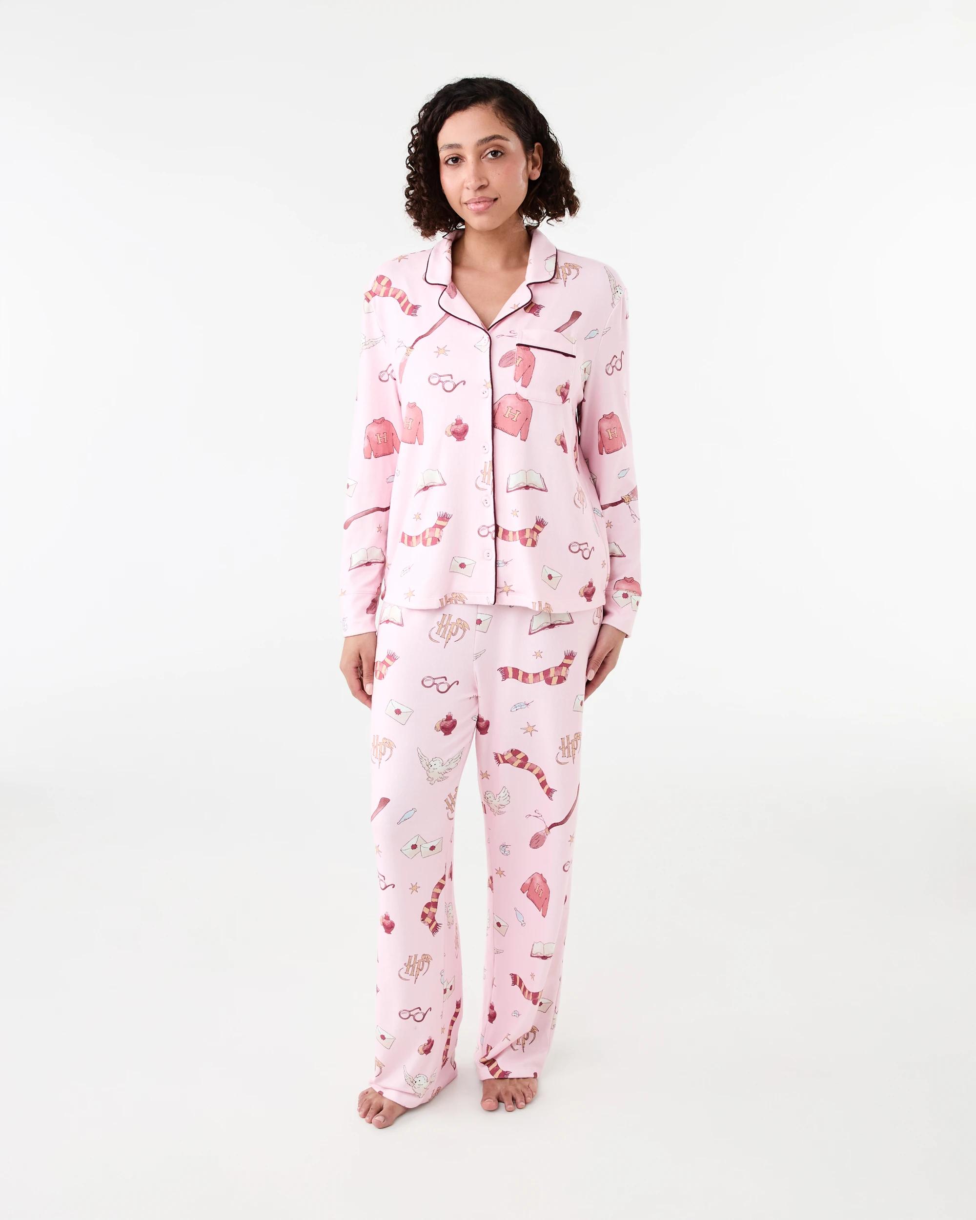 1 Harry Potter License Family Matching Supersoft Button Through Pyjama Set Pnk Hp, 1 of 8