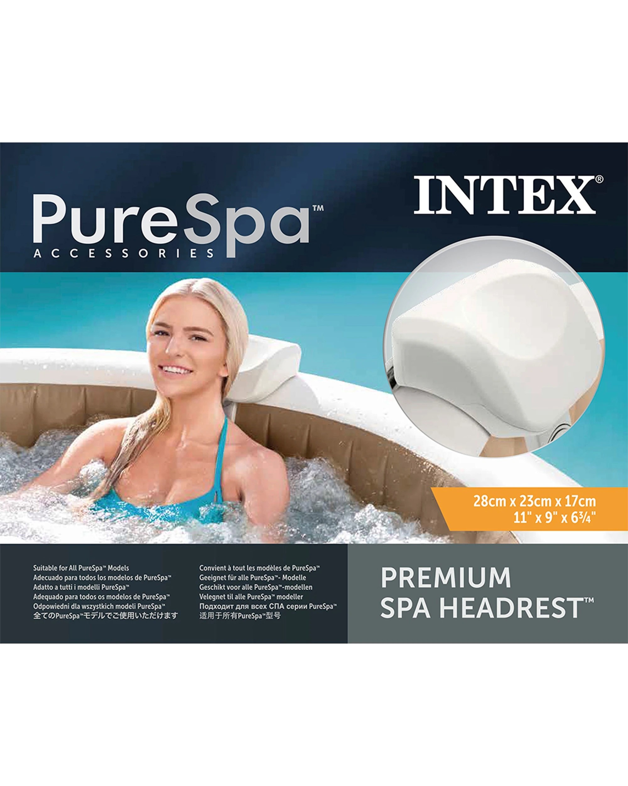 4 Intex Premium Foam Headrest For PureSpa Hot Tub - White, 4 of 4