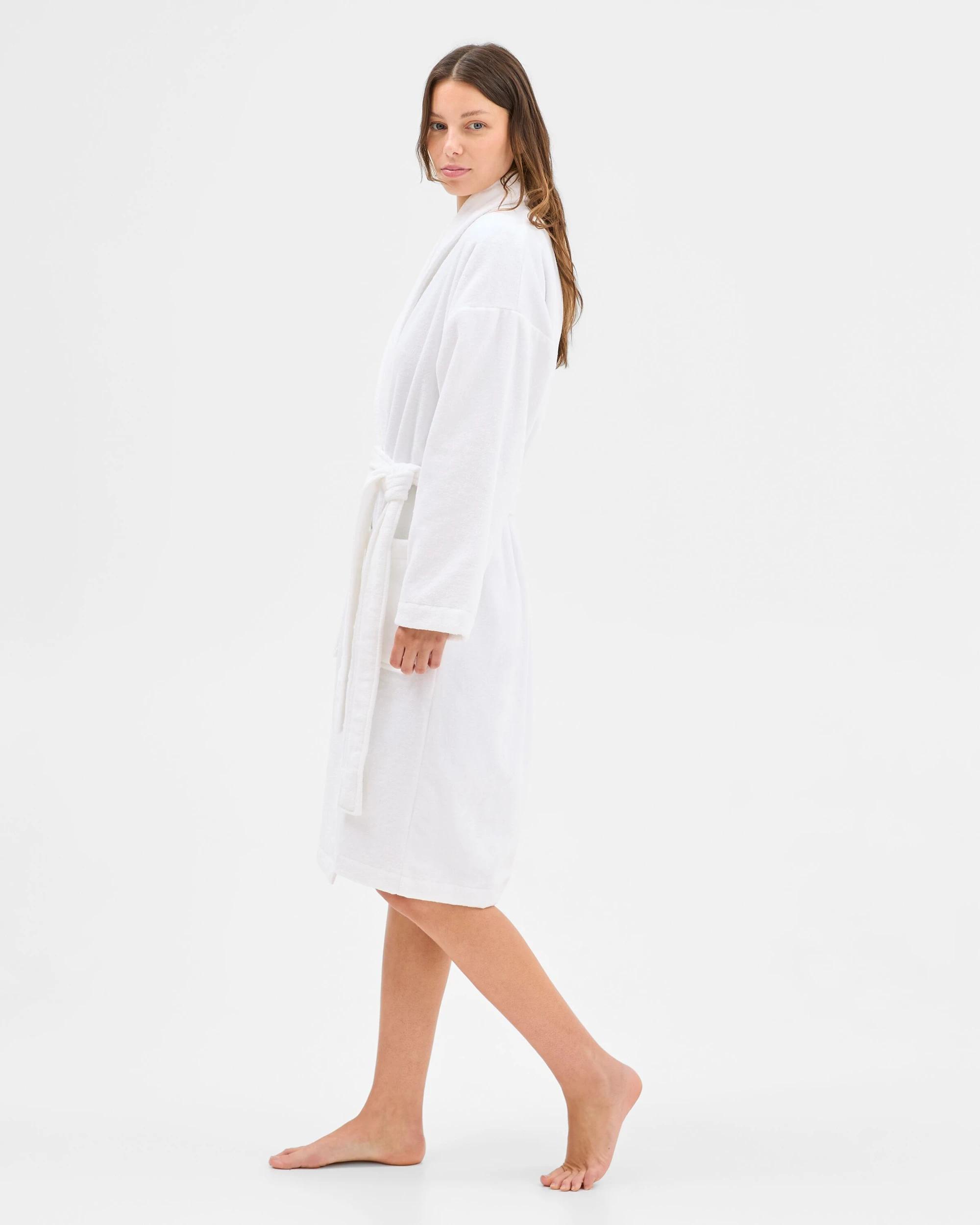 3 Target Woman Towelling Robe WHITE, 3 of 6