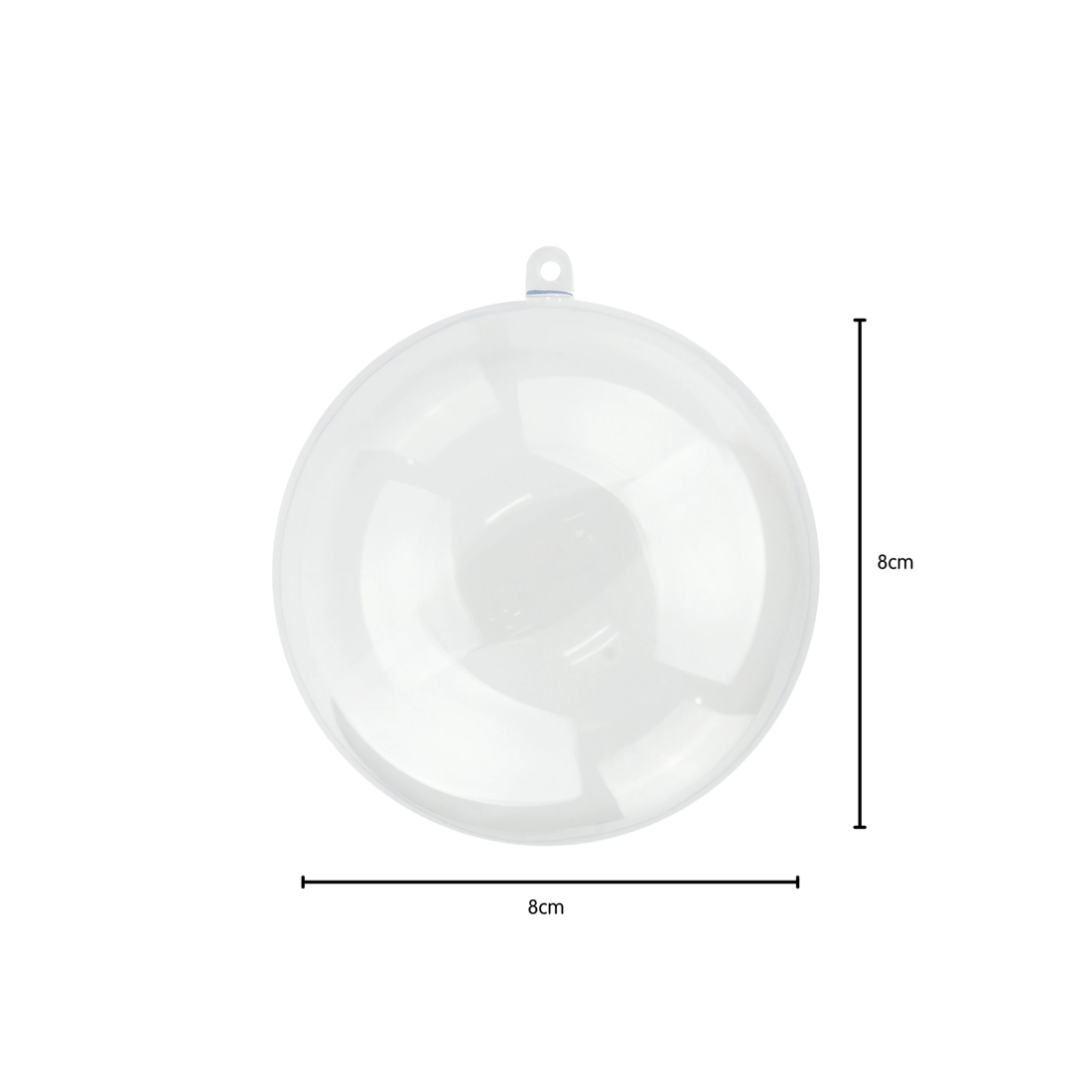 4 Party Maker Clear Plastic Fillable Bauble 8cm, 4 of 5