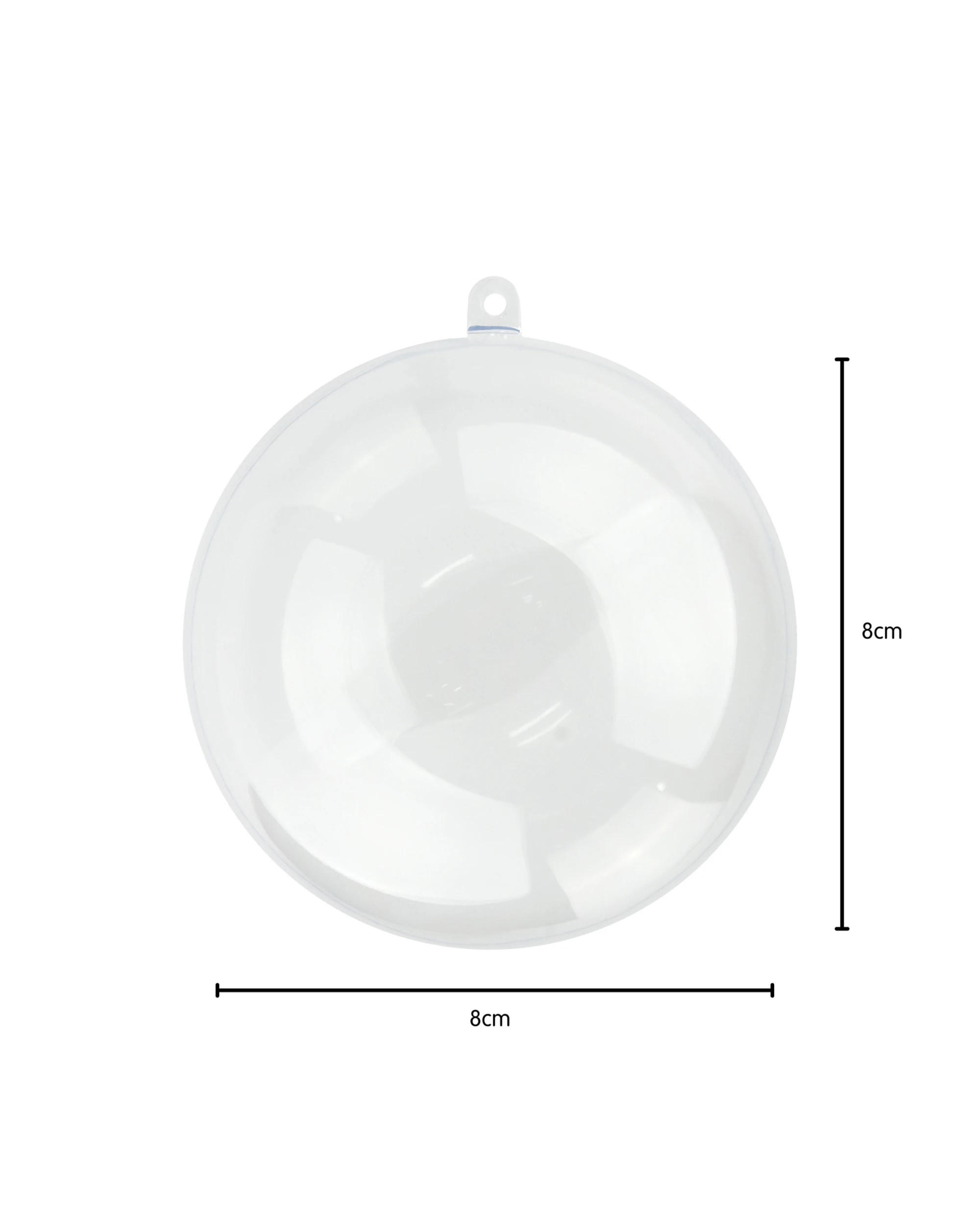 4 Partyrama Clear Plastic Fillable Bauble 8cm, 4 of 5