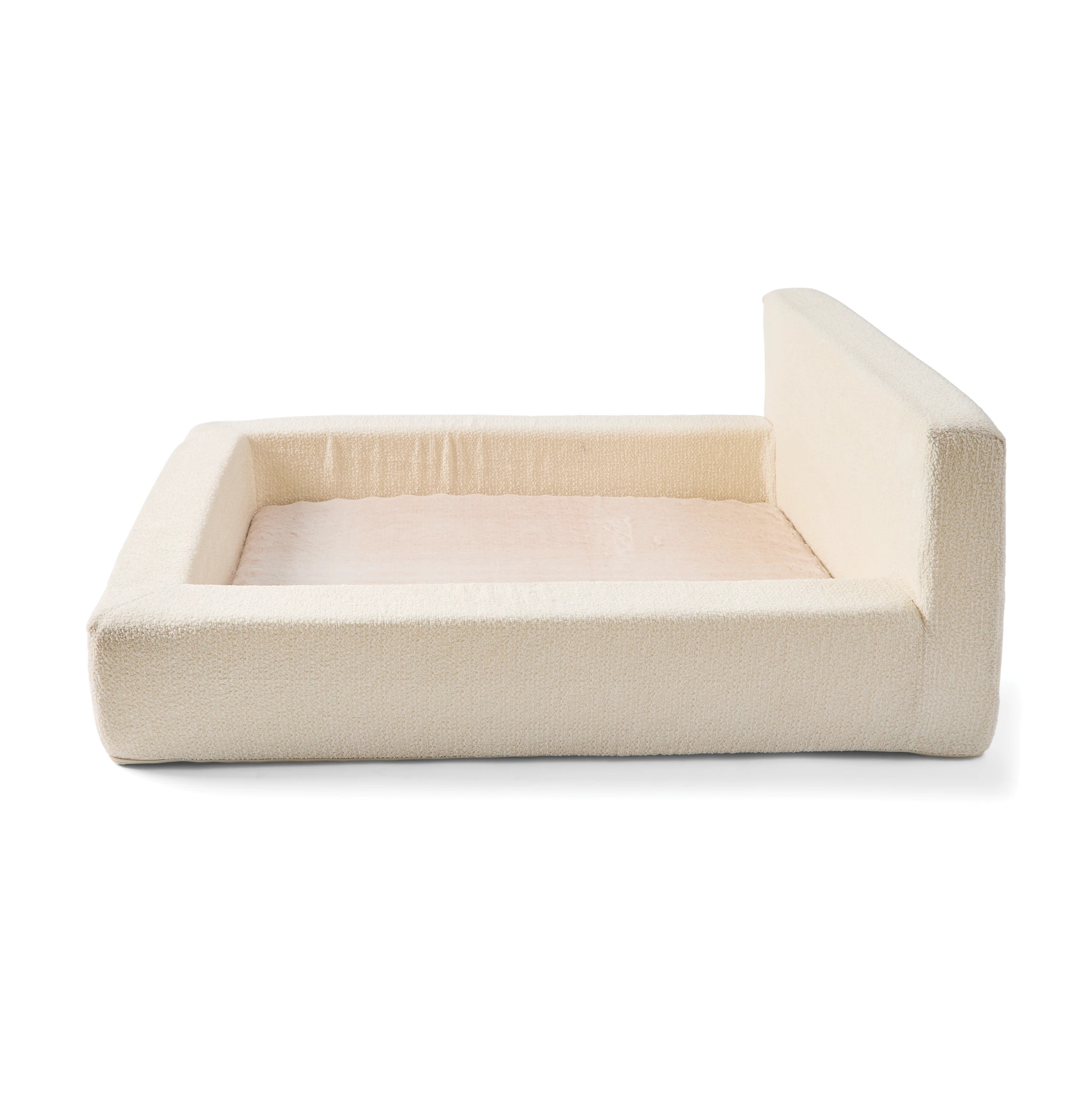 4 Large High Back Bed - Beige, 4 of 9