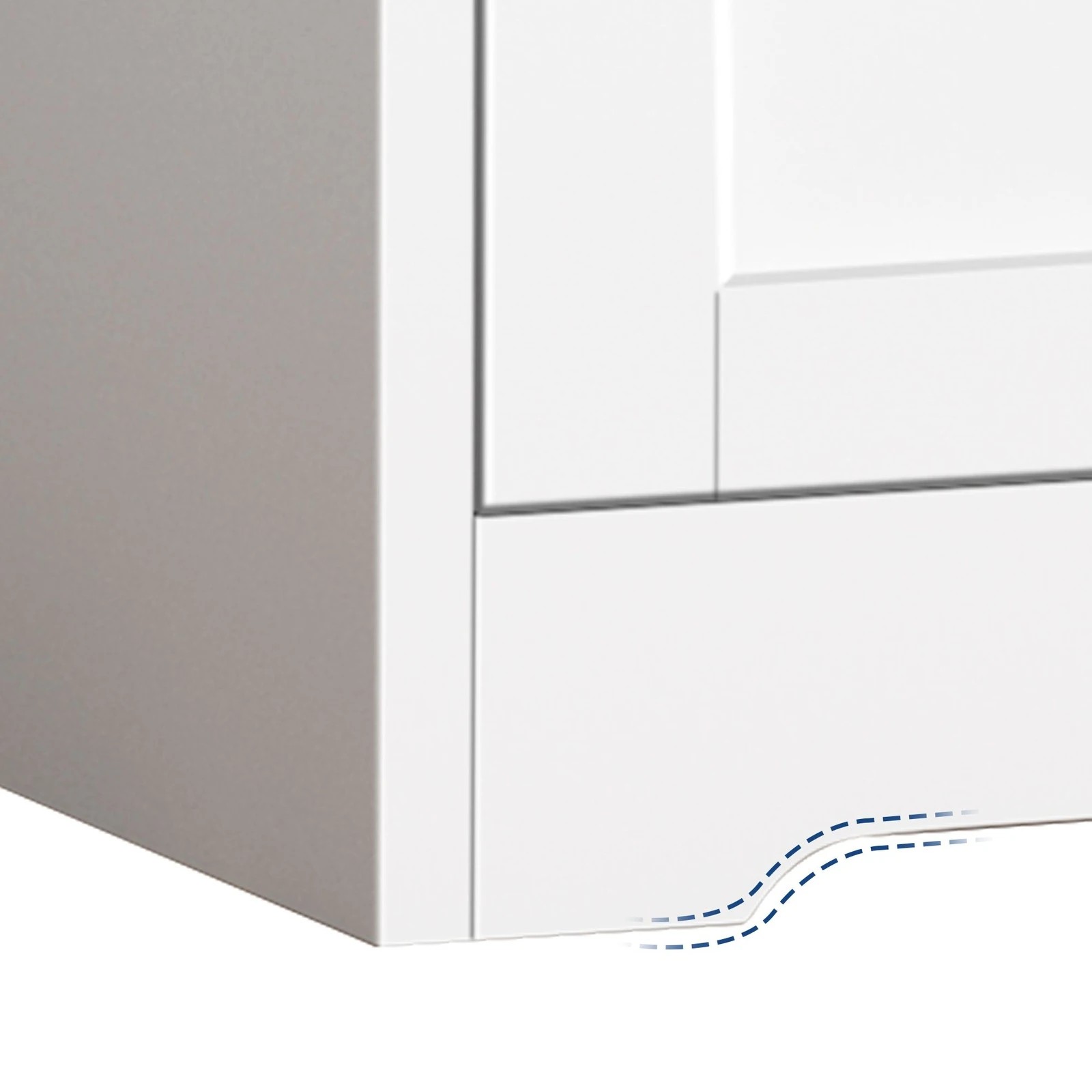 6 Alfordson Chest of Drawers 3 Drawer Storage Cabinet Bedside Table Hamptons - White, 6 of 9
