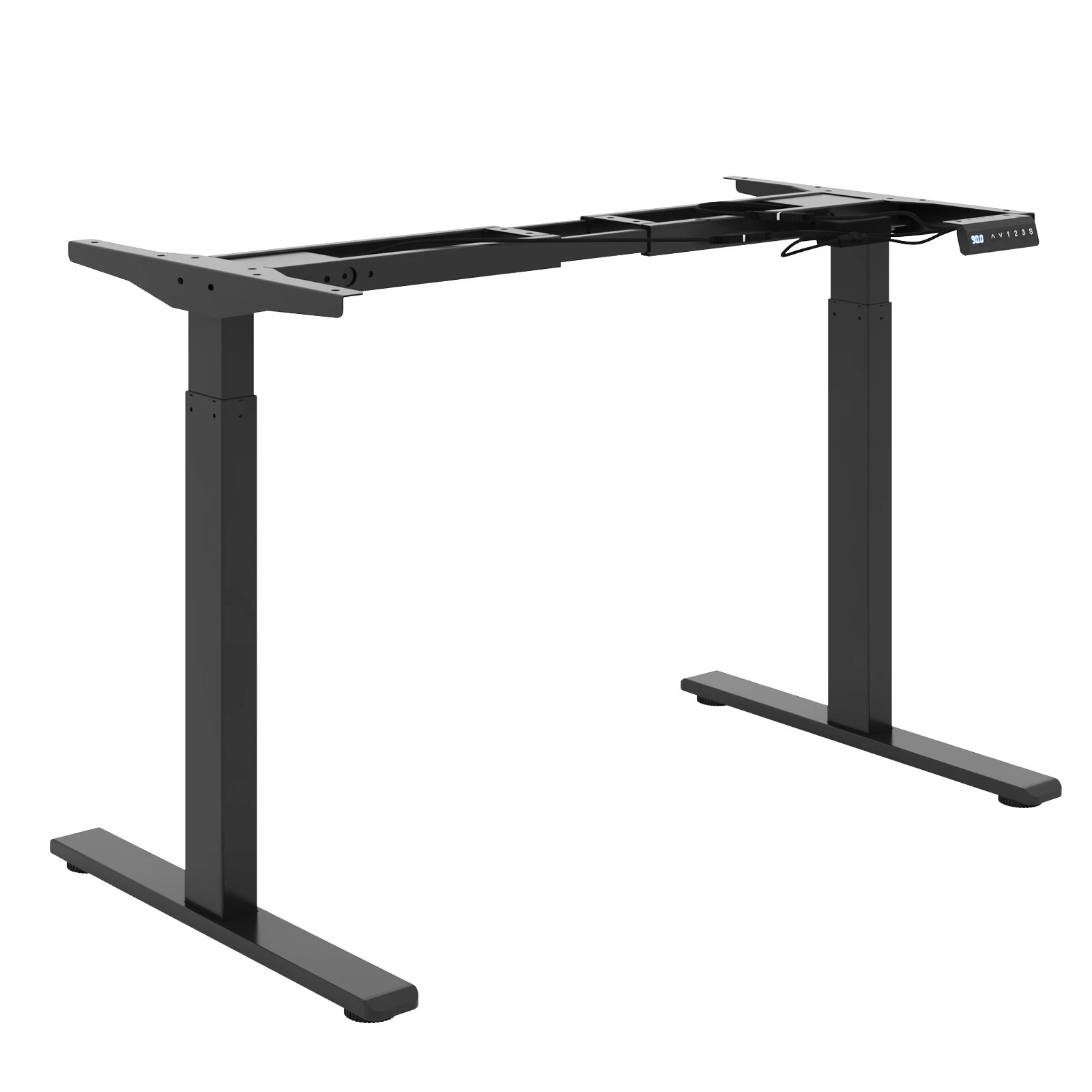 1 Advwin Dual Motor Electric Height Standing Desk Frame Adjustable Height Memory Preset No Desktop - Black, 1 of 2