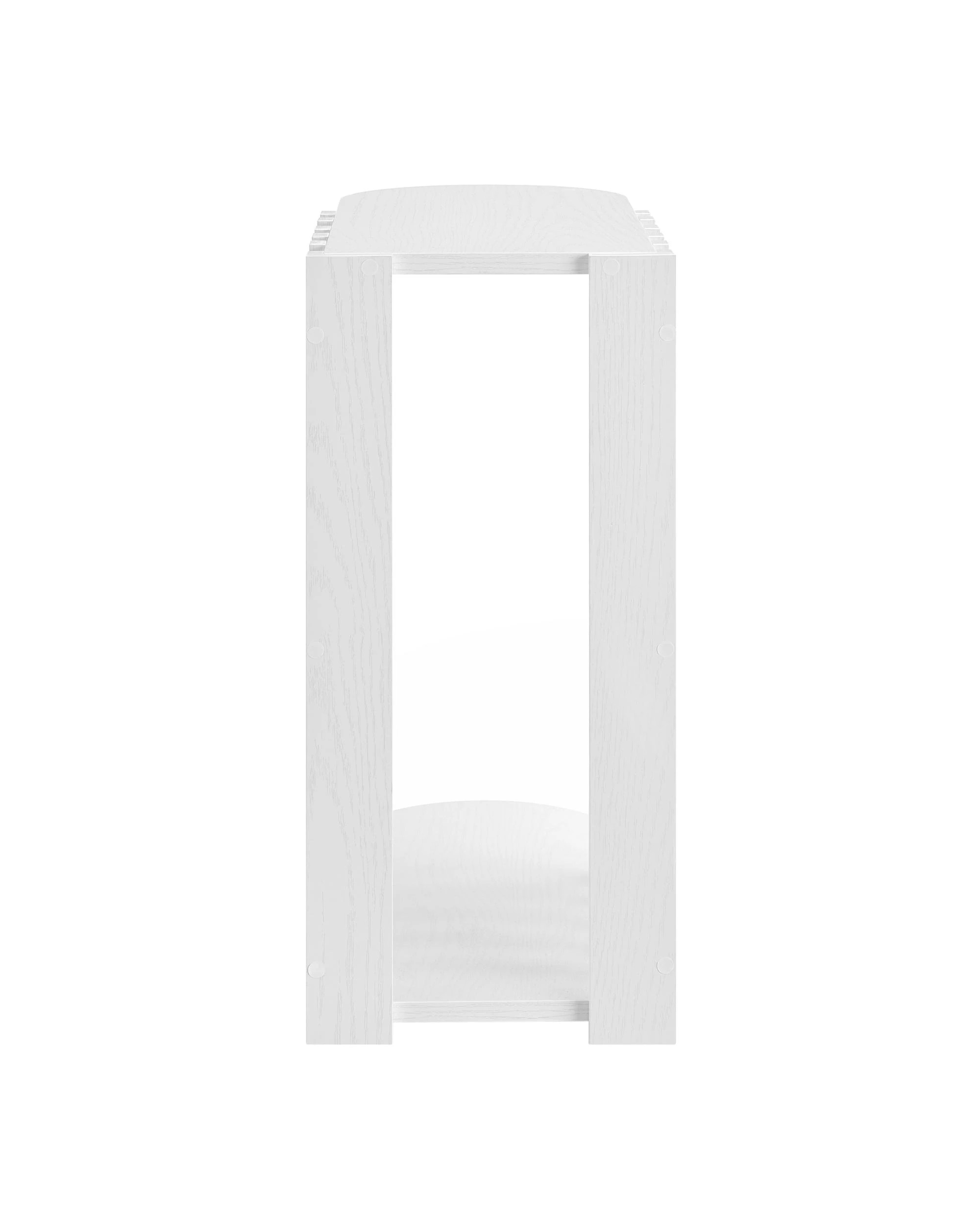 6 Kodu C  Side Table Bedside Table with Slatted Detail - White, 6 of 9