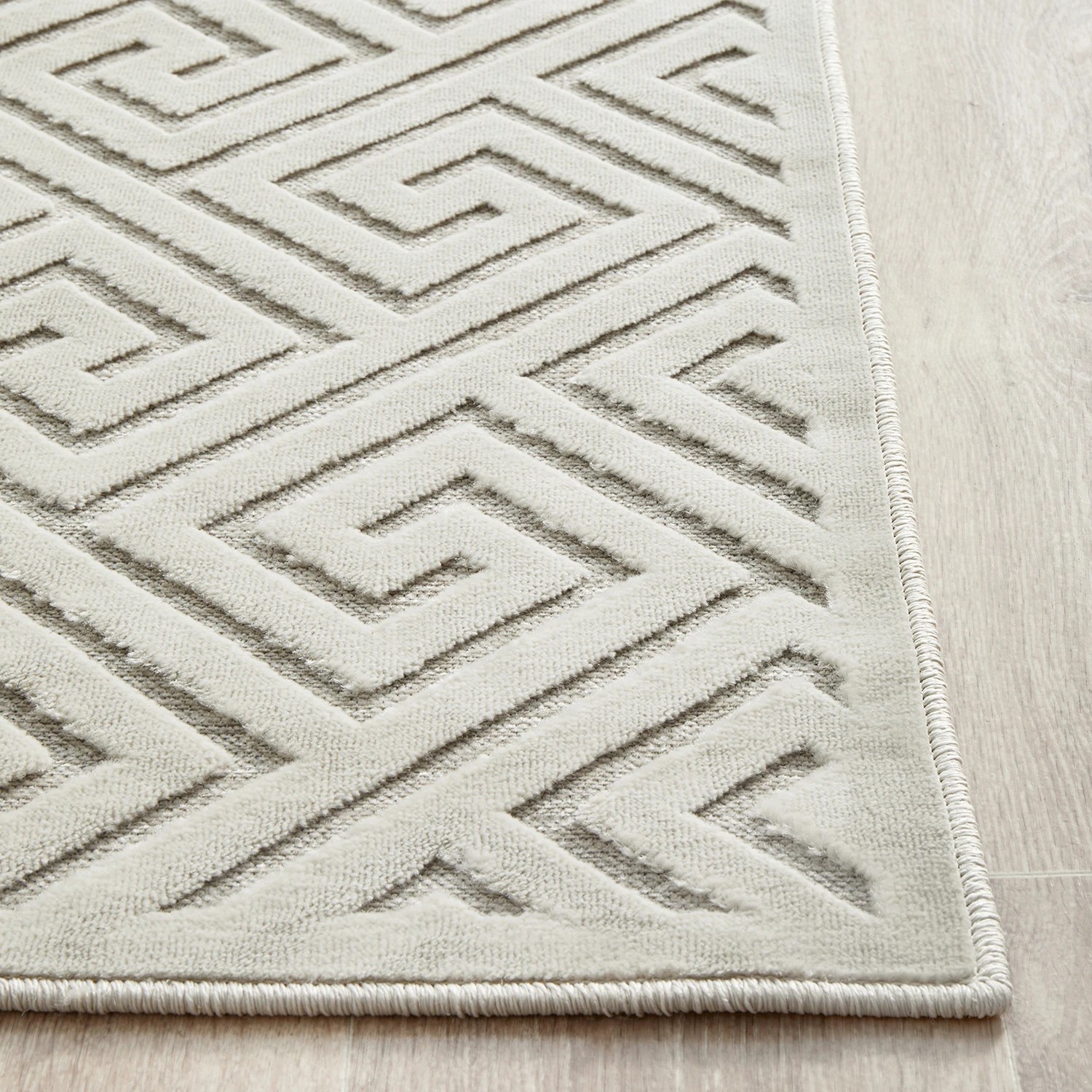 6 Common Ground Rugs Citadel Alice 300x80cm - Medium Runner Power Loomed Rug - White, 6 of 7