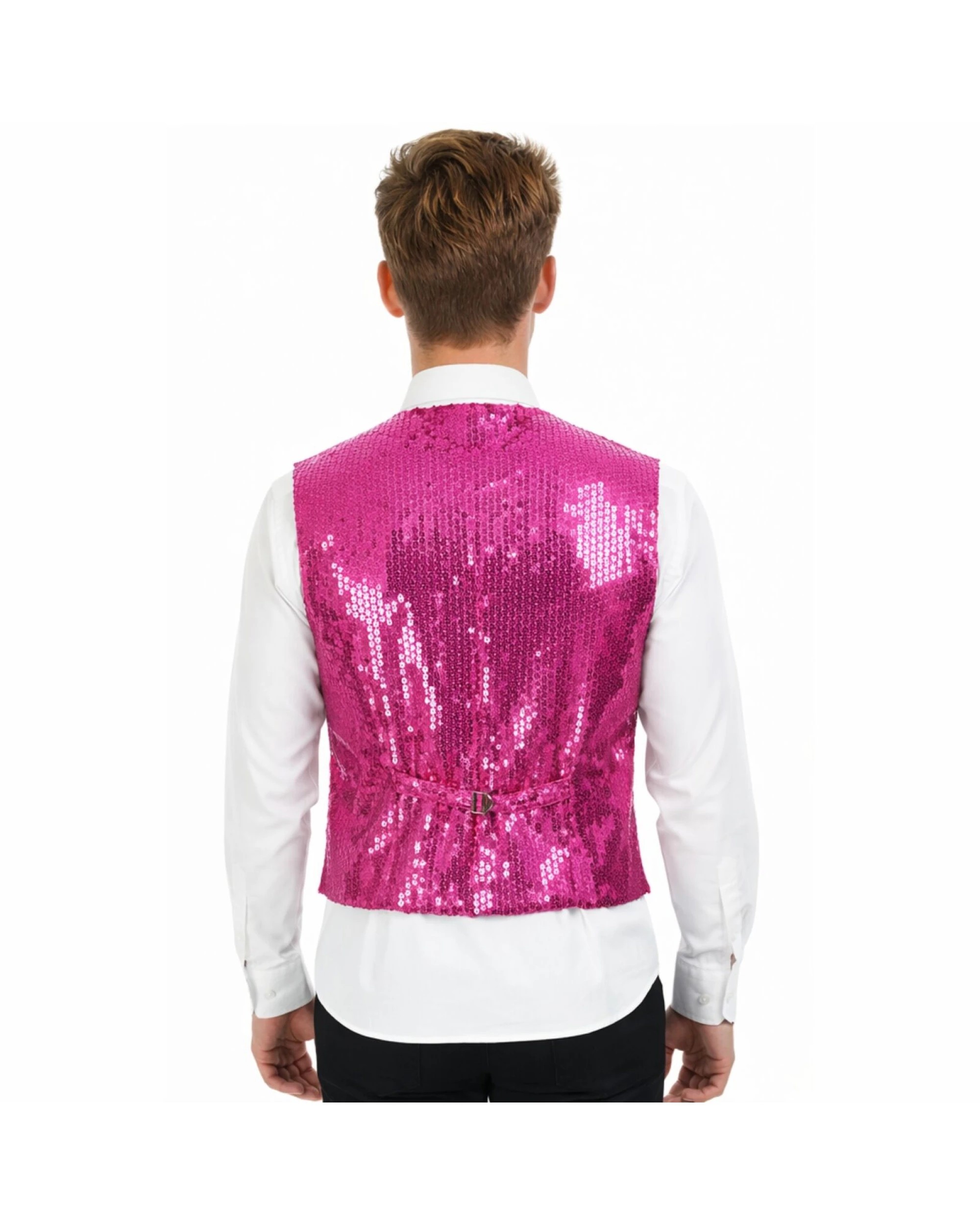2 BR Co tume  Men'  Sequin Wai tcoat Dance Co tume, 2 of 4