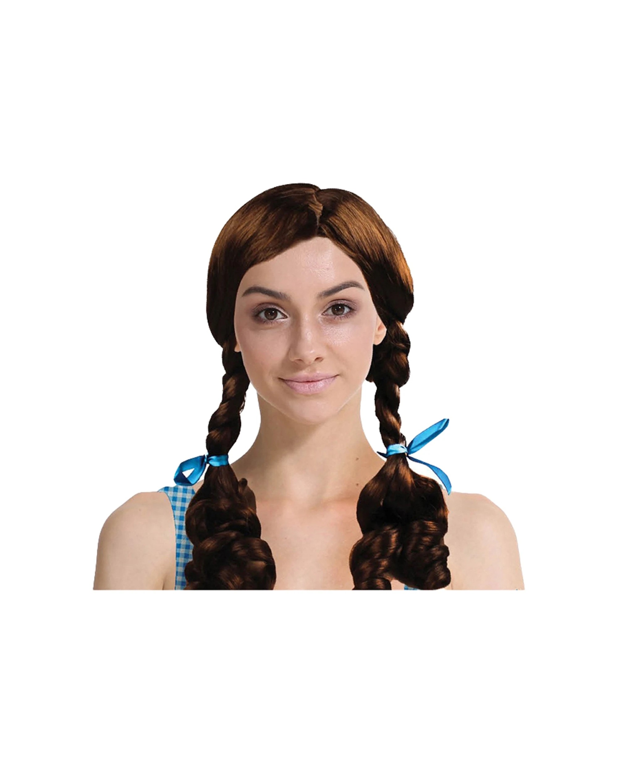 1 JD Party Costume Wig Plaited Braided Dorothy Dark - Brown, 1 of 1