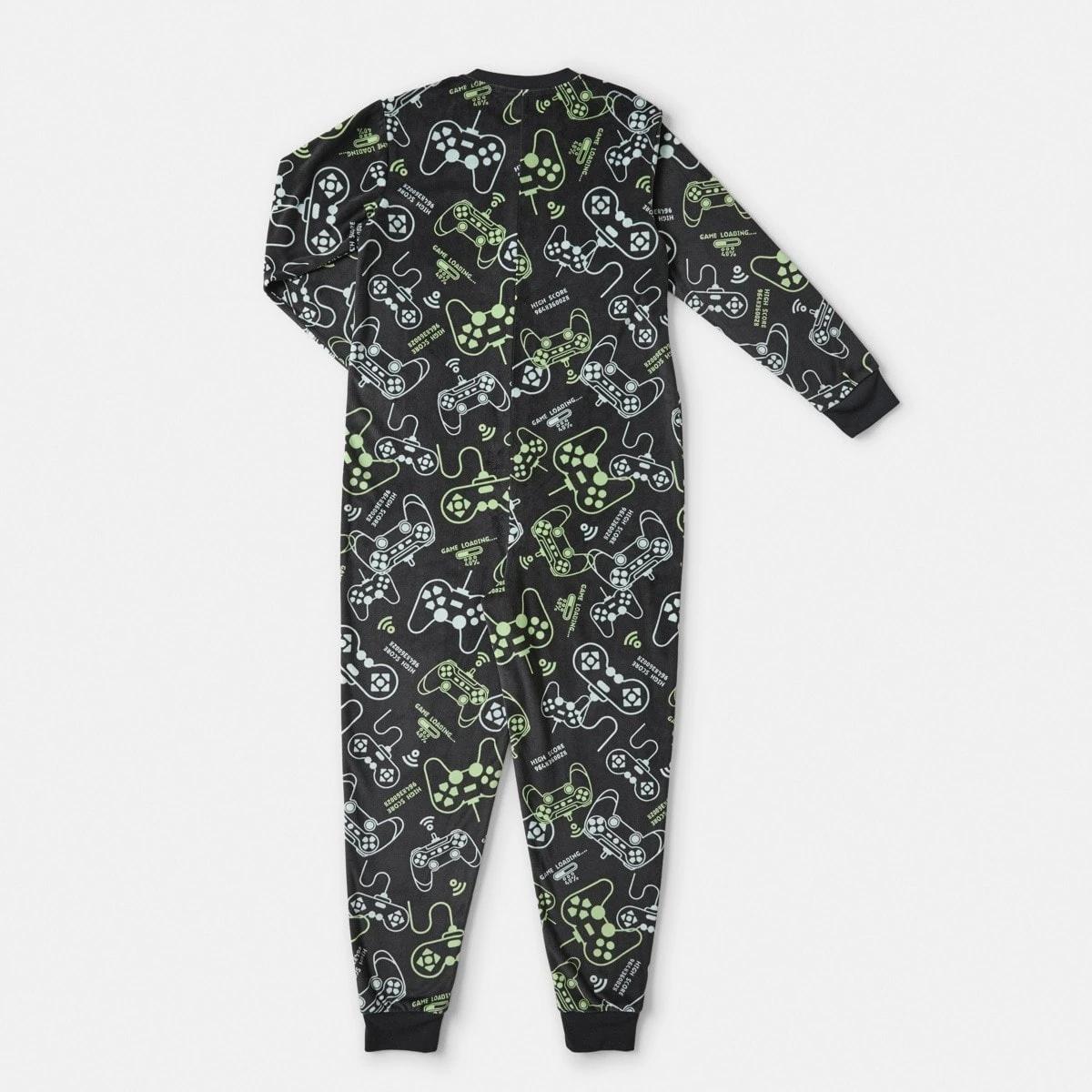 7 Ribbed All-In-One Sleepsuit Gry Gaming, 7 of 9
