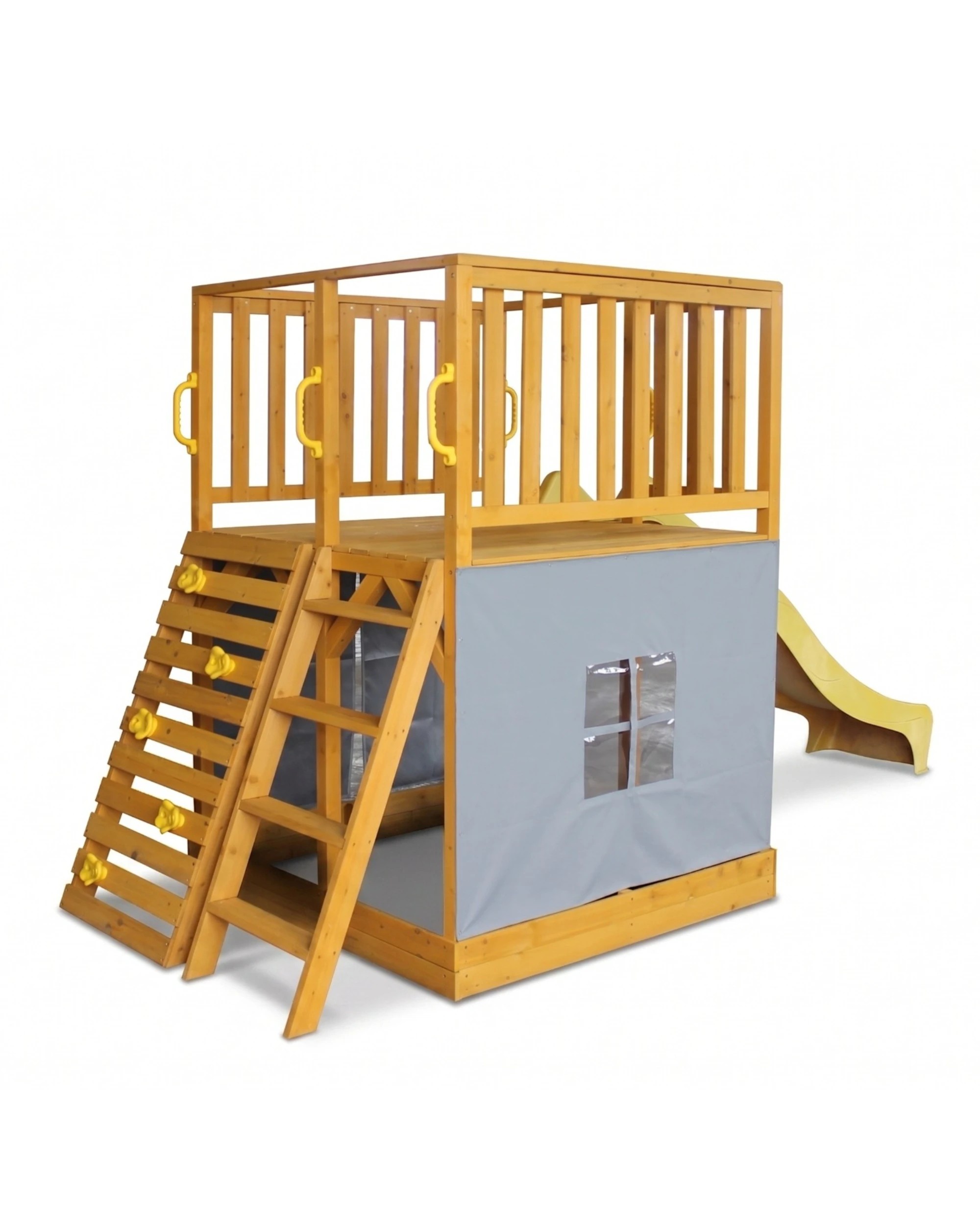 2 Hide & Seek Kids Henry Hideout Cubby House with Slide - Yellow, 2 of 5