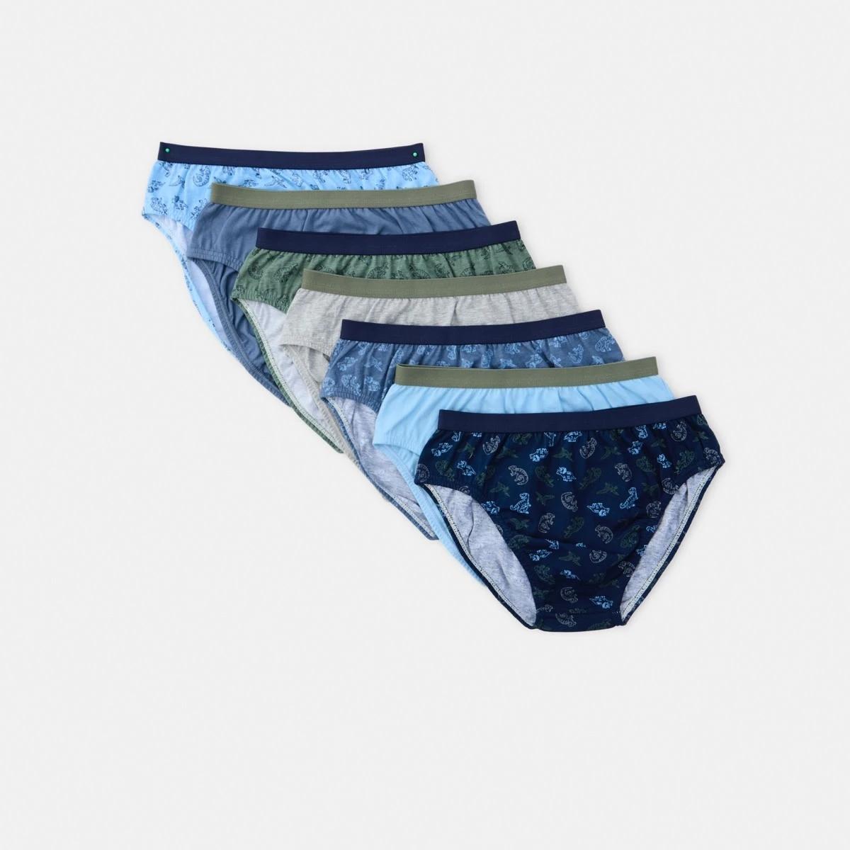 1 7 Pack Print Briefs DINOS, 1 of 9