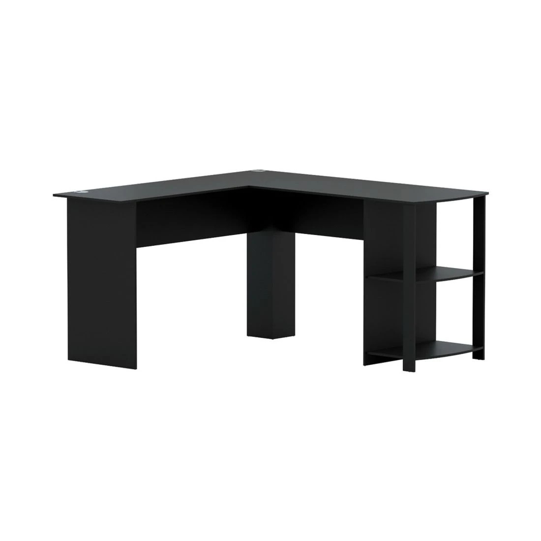 1 Artiss Computer Desk Shelf L-Shape Black 136CM
 - black, 1 of 8